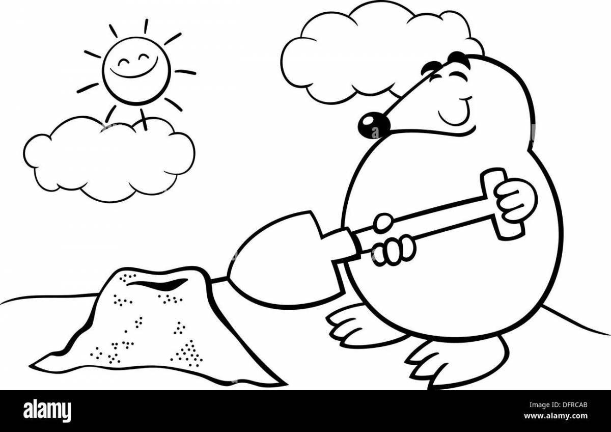 Fun pit for coloring