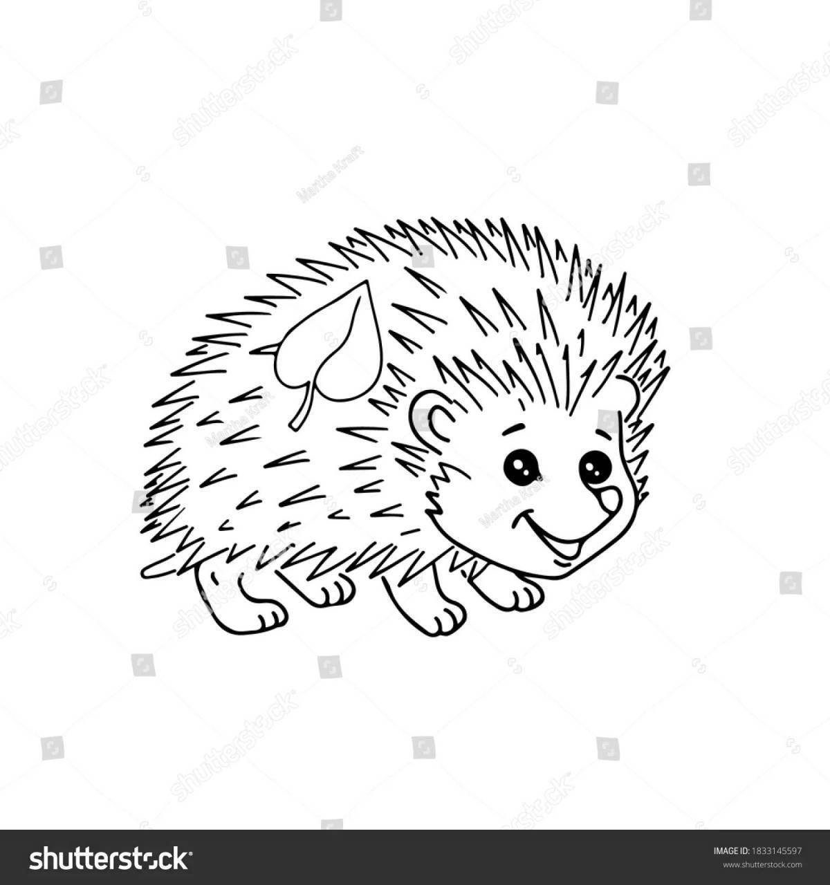 Luminous hedgehog coloring page