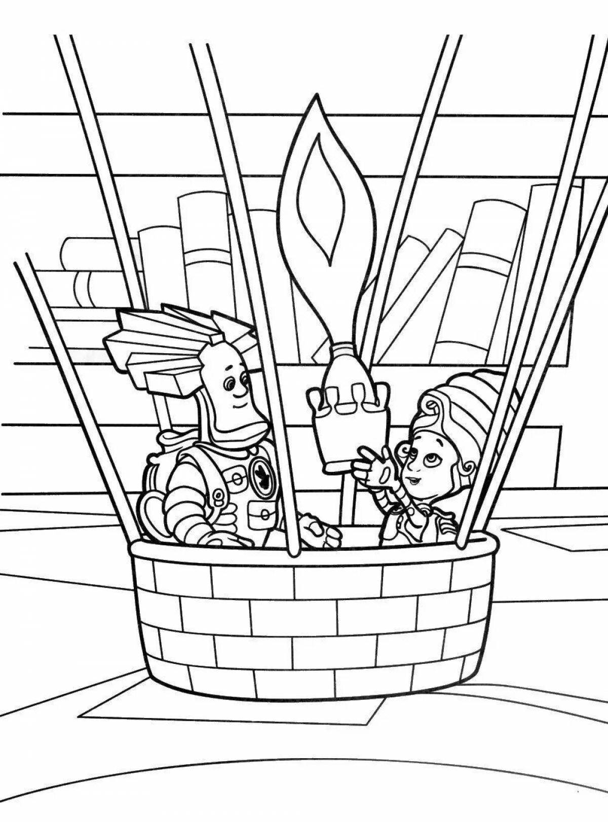 Colorful papus coloring page