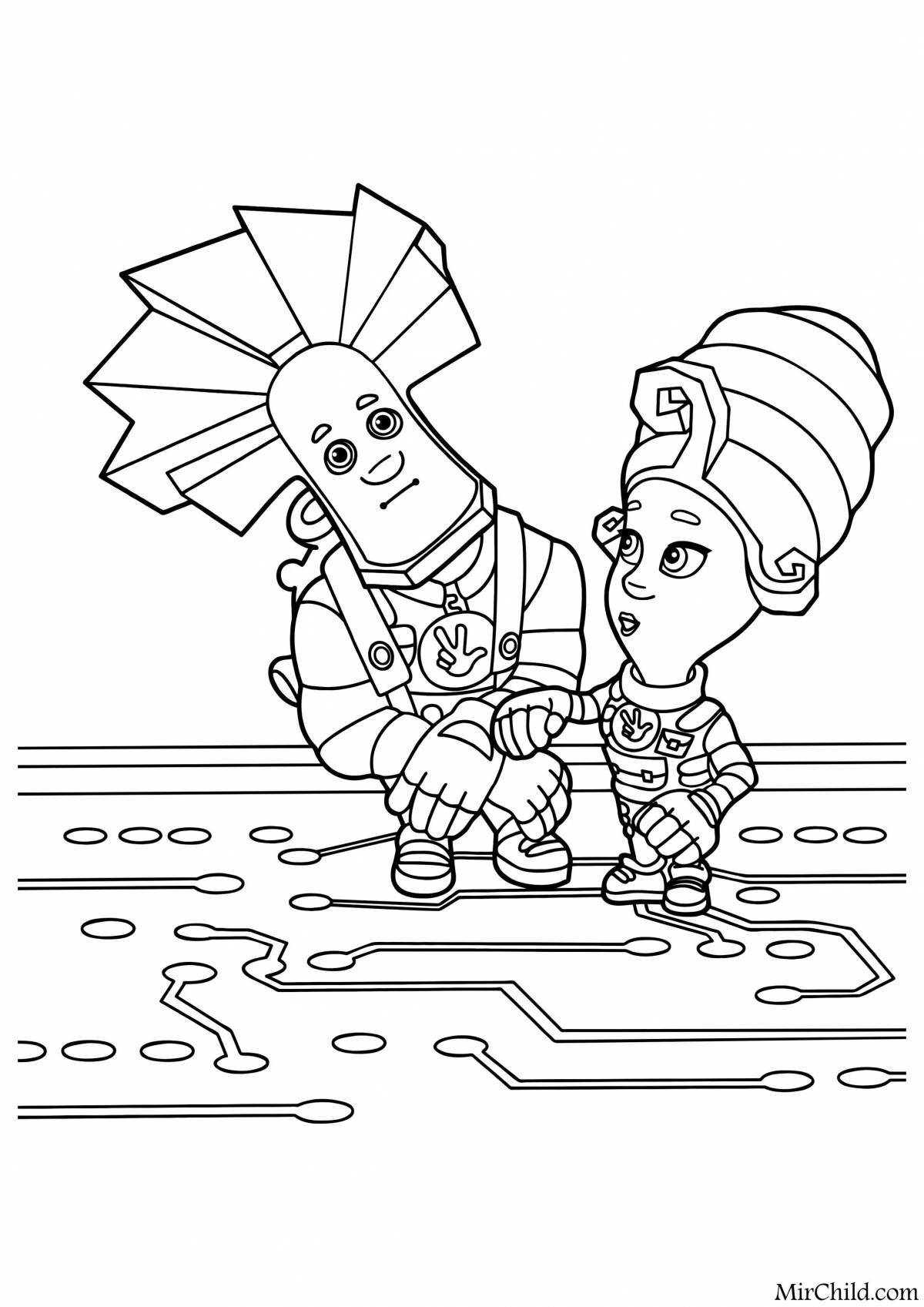 Coloring page playful papus