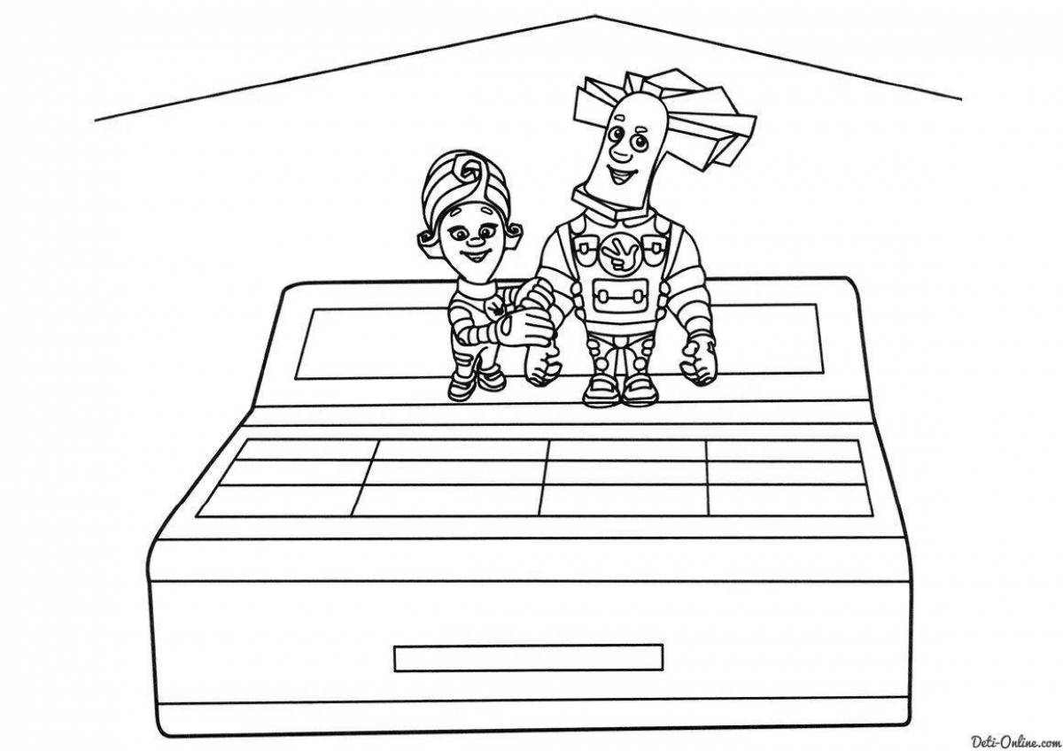 Coloring page charming papus