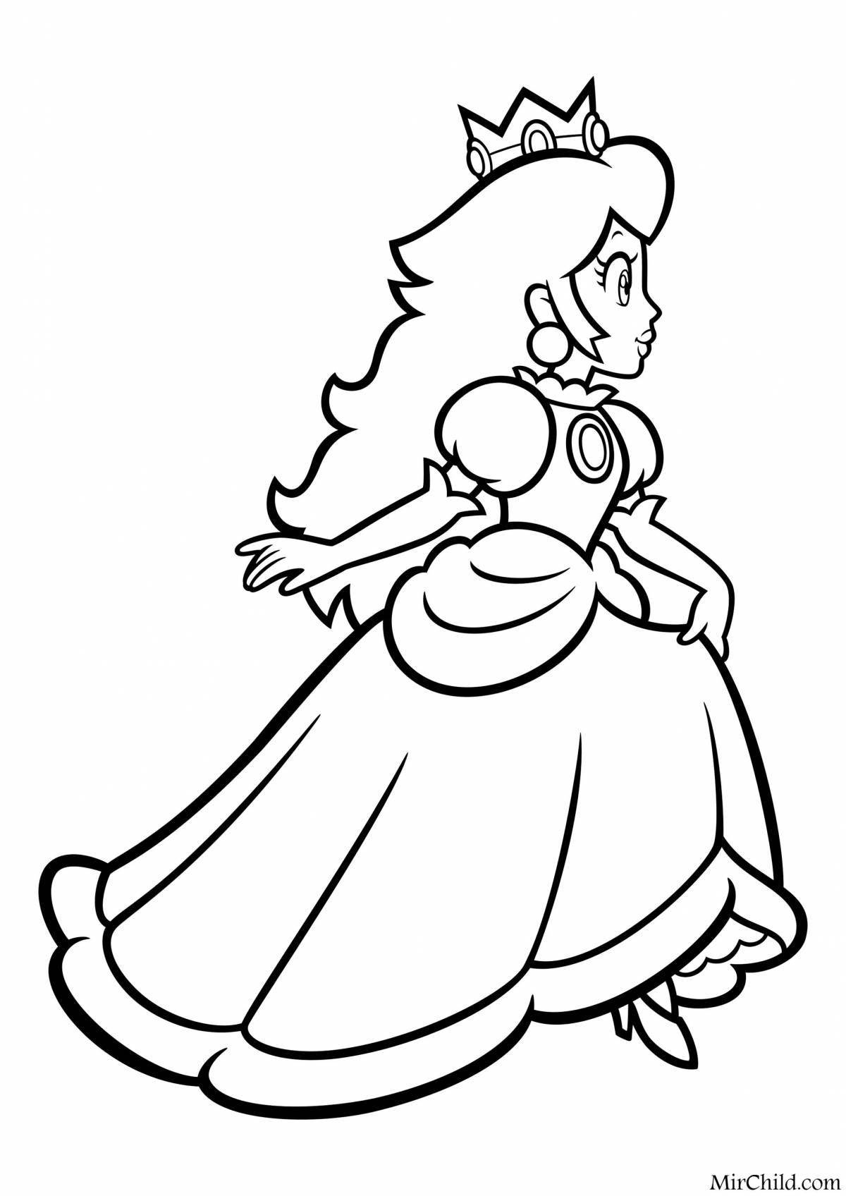 Charming peach coloring book