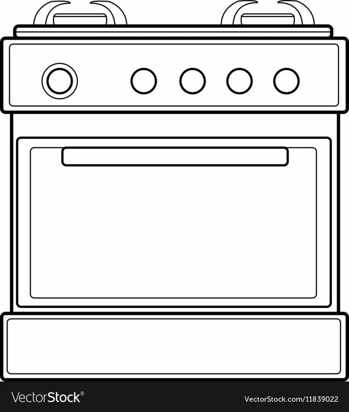 Fun oven coloring page