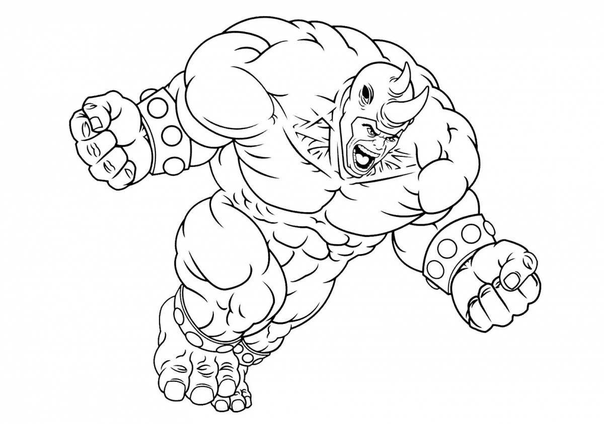 Frightening supervillain coloring book
