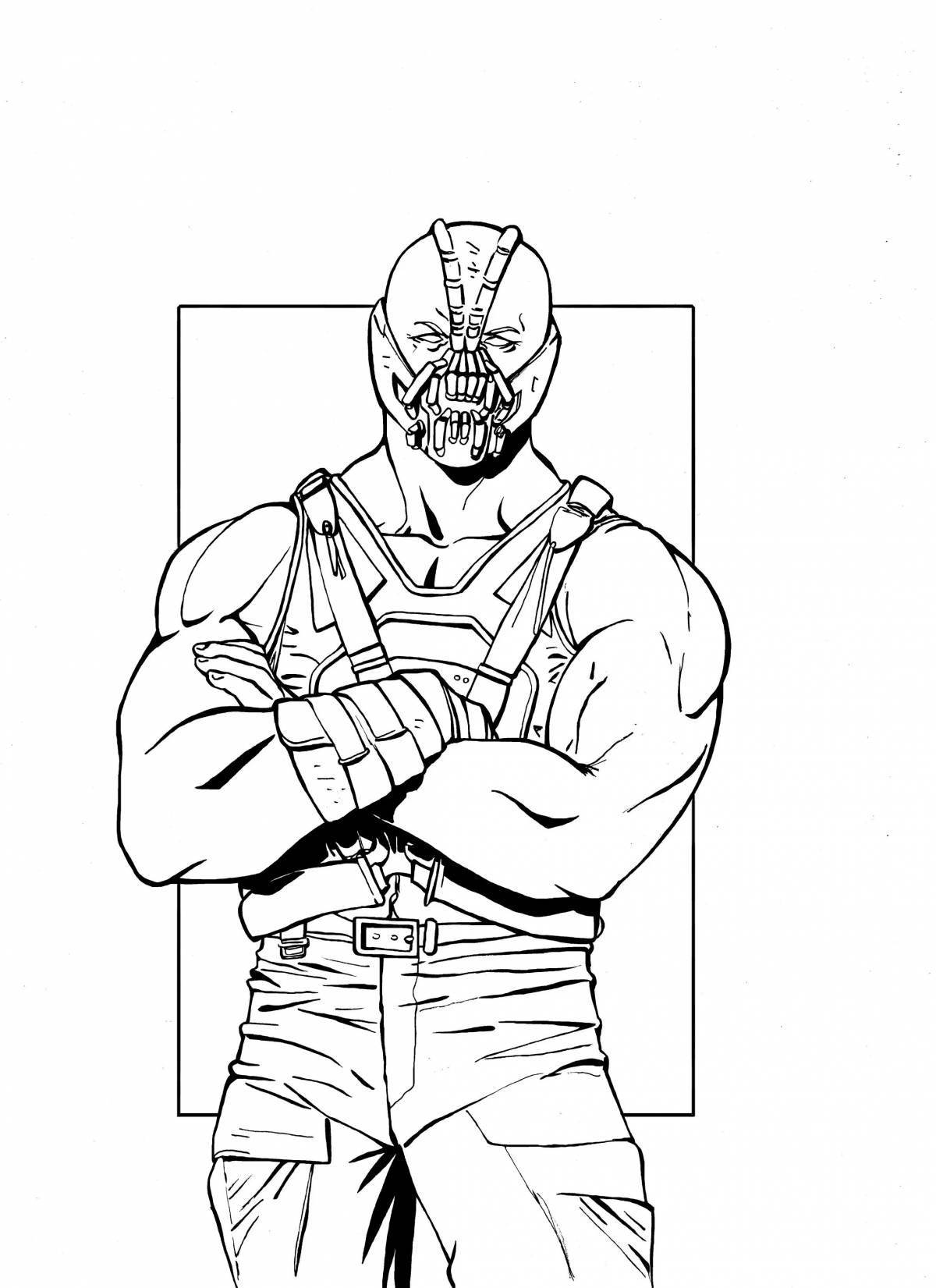 Powerful supervillain coloring book