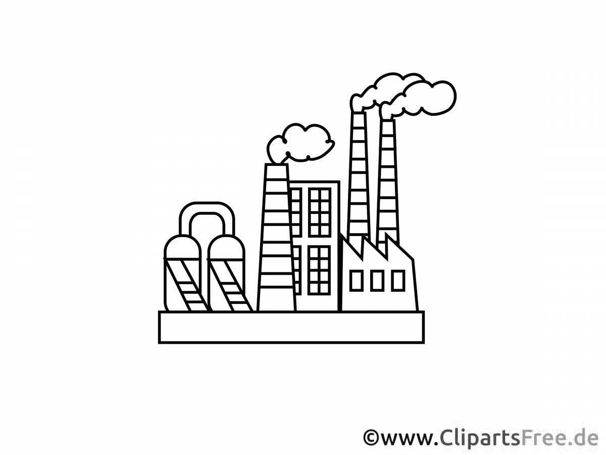 Attractive nuclear power plant coloring