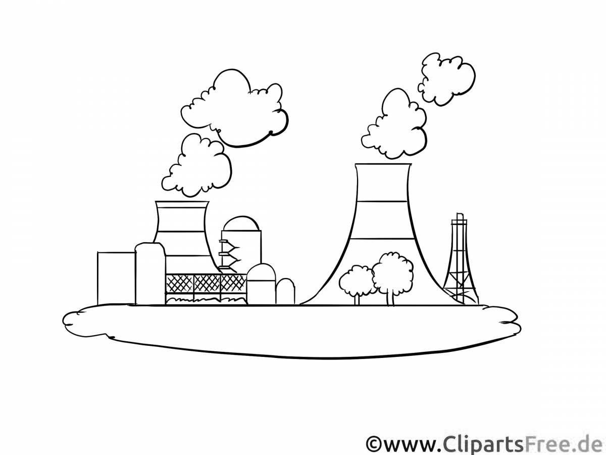 Fancy coloring of the nuclear power plant