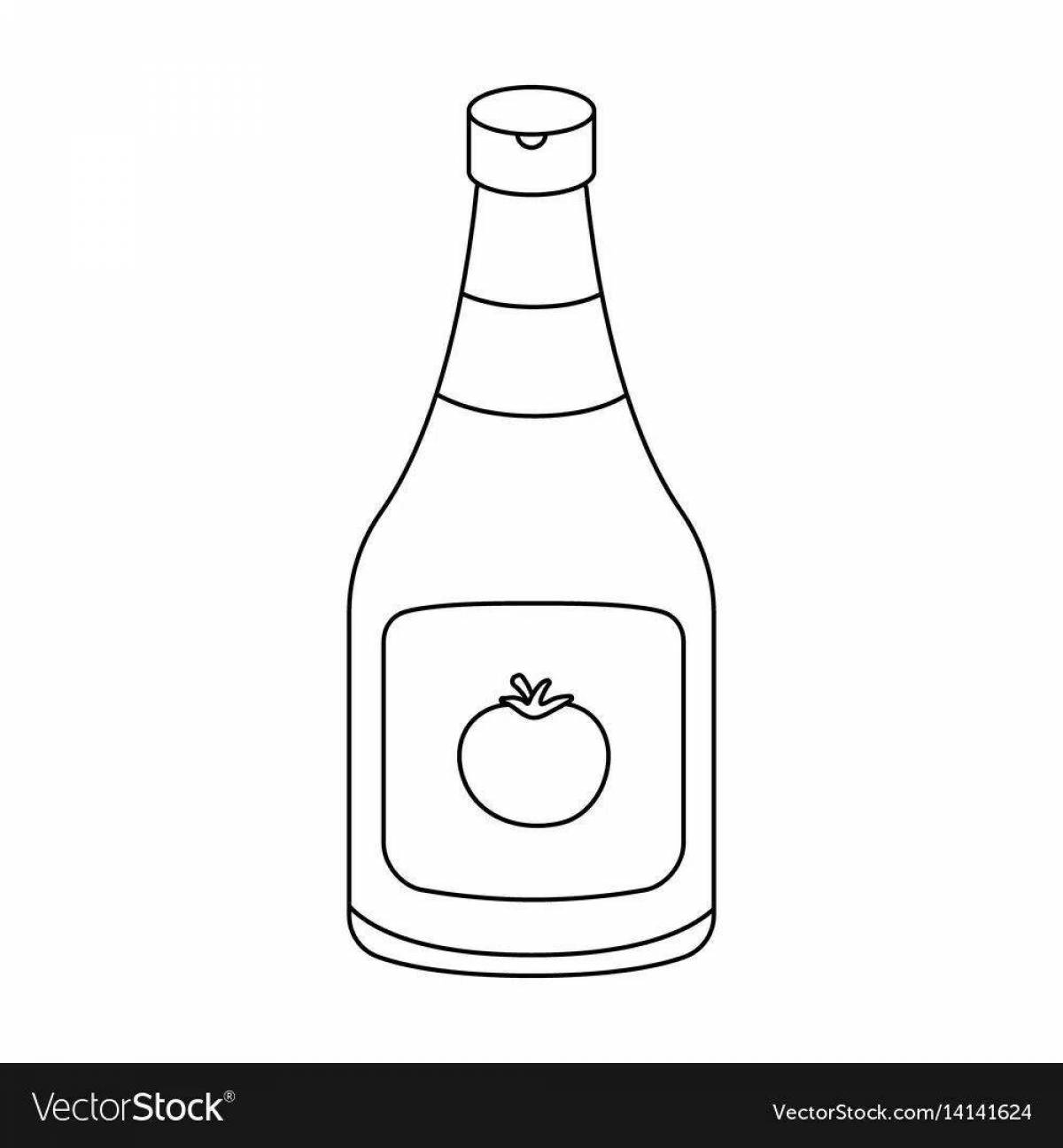 Photo Colourful sauce coloring book