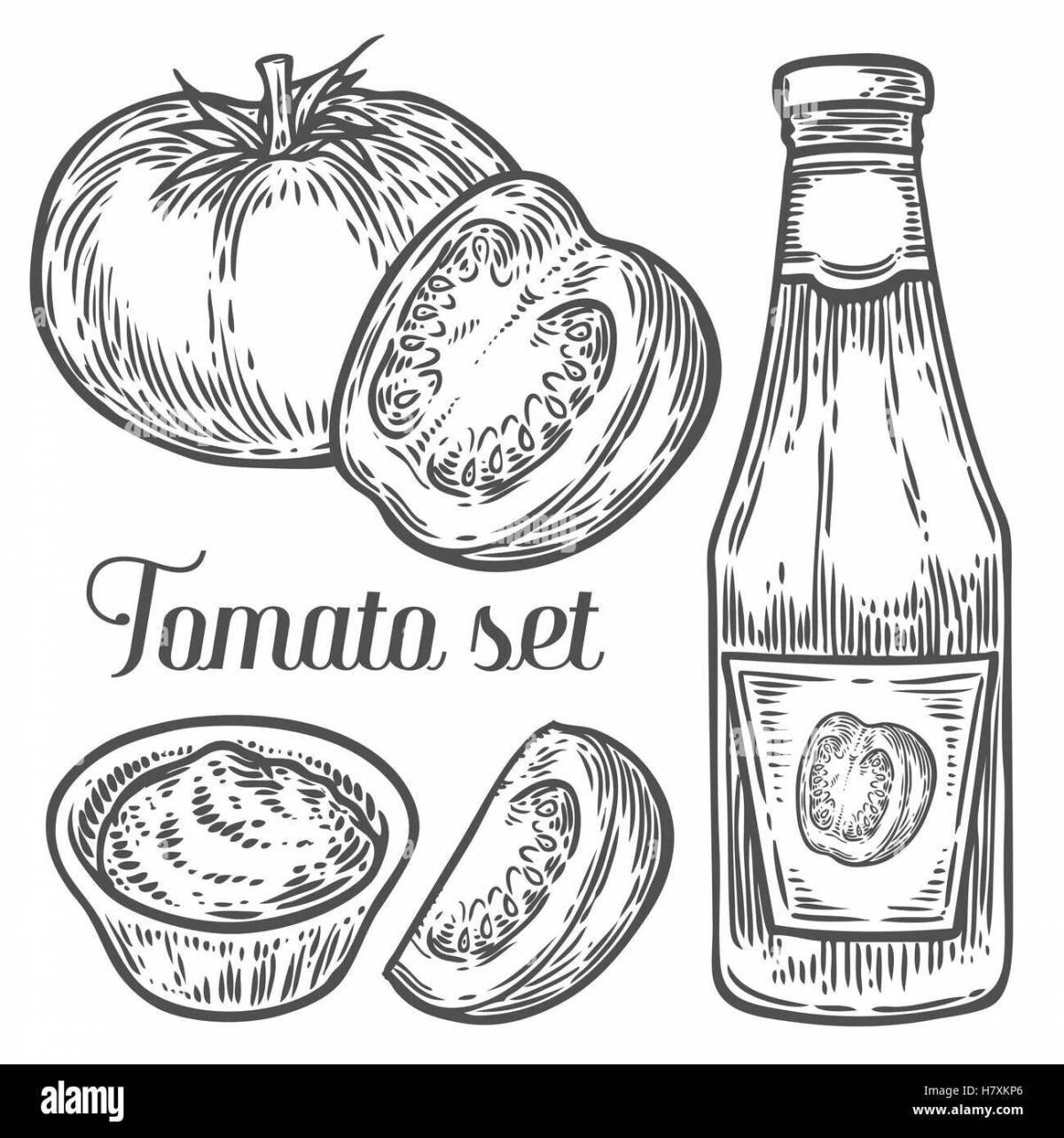 Photo Coloring book flavored sauce