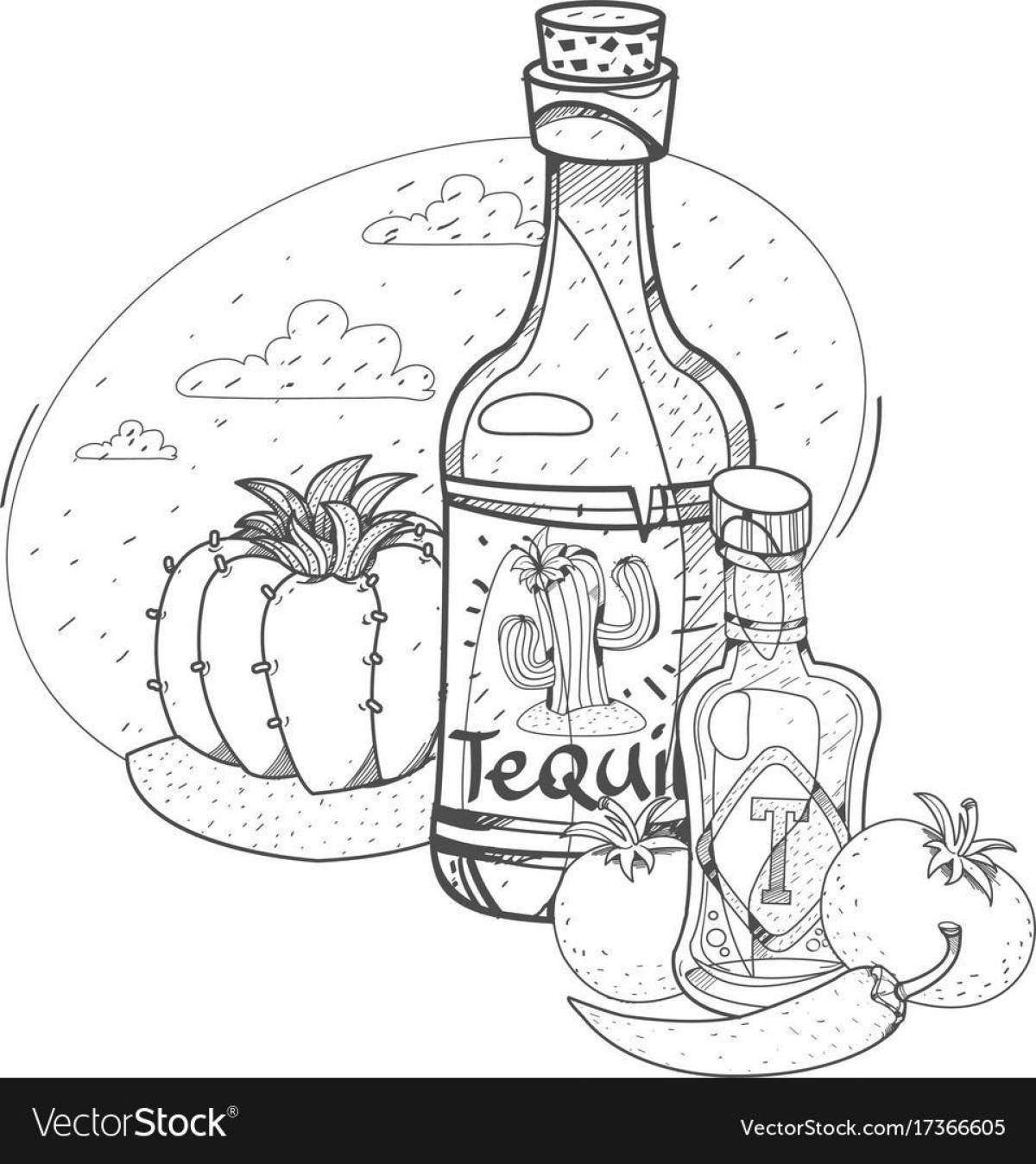 Salty sauce coloring page