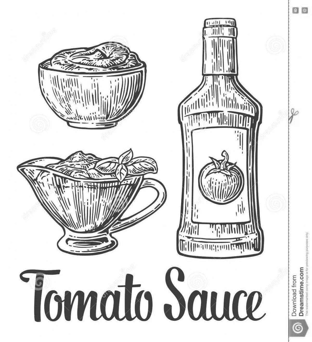 Soft sauce coloring page