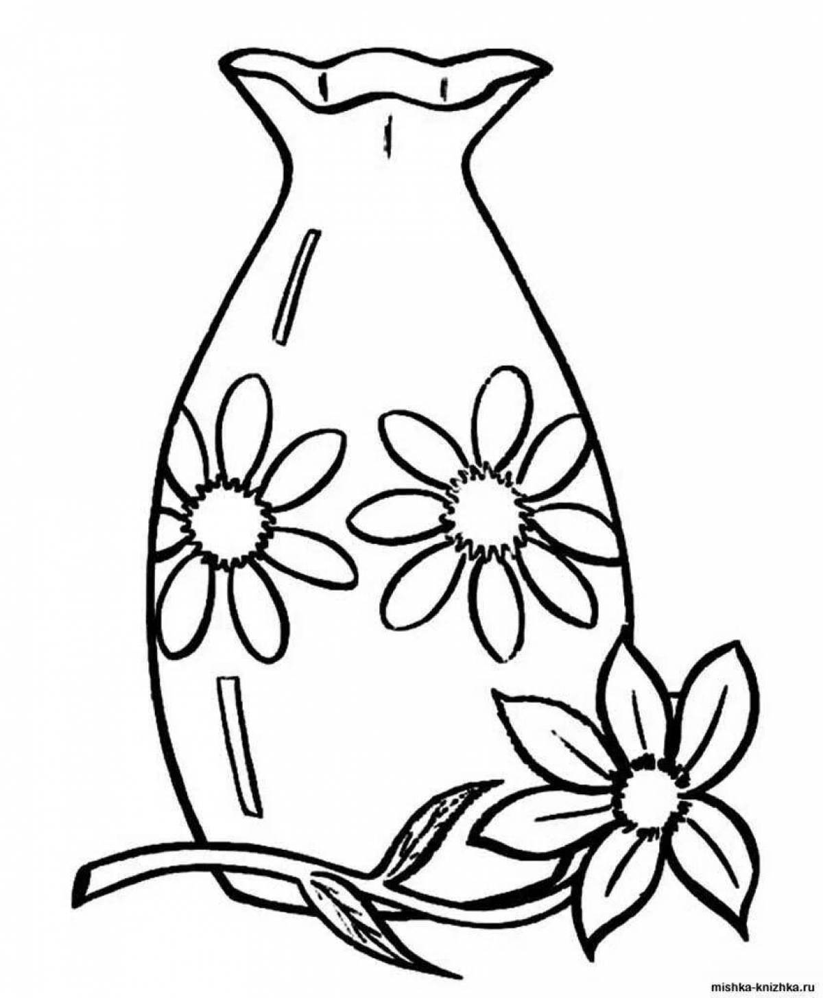 Charming coloring vase