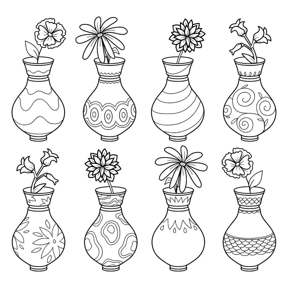 Humorous coloring vase