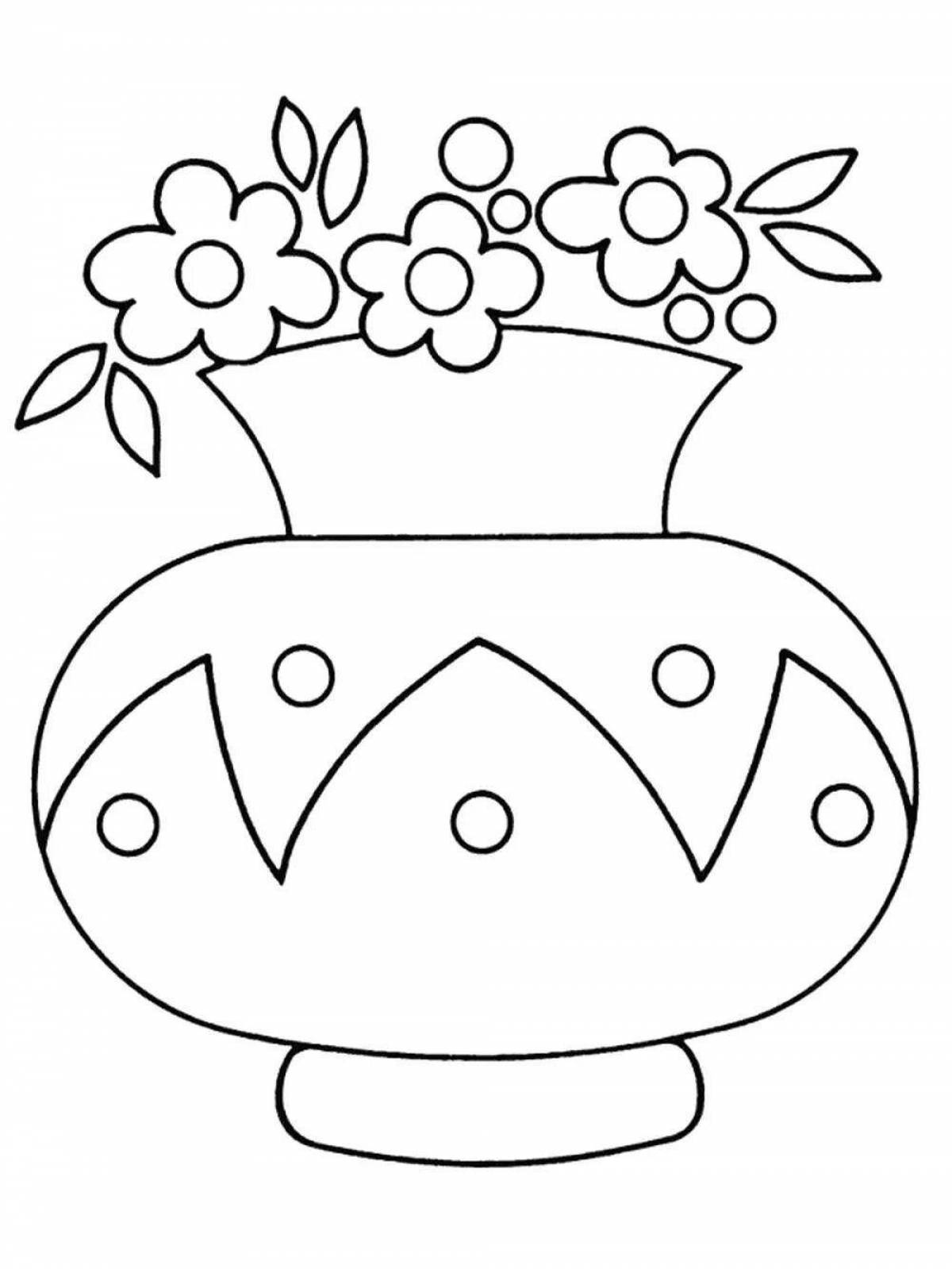 Creative coloring vase