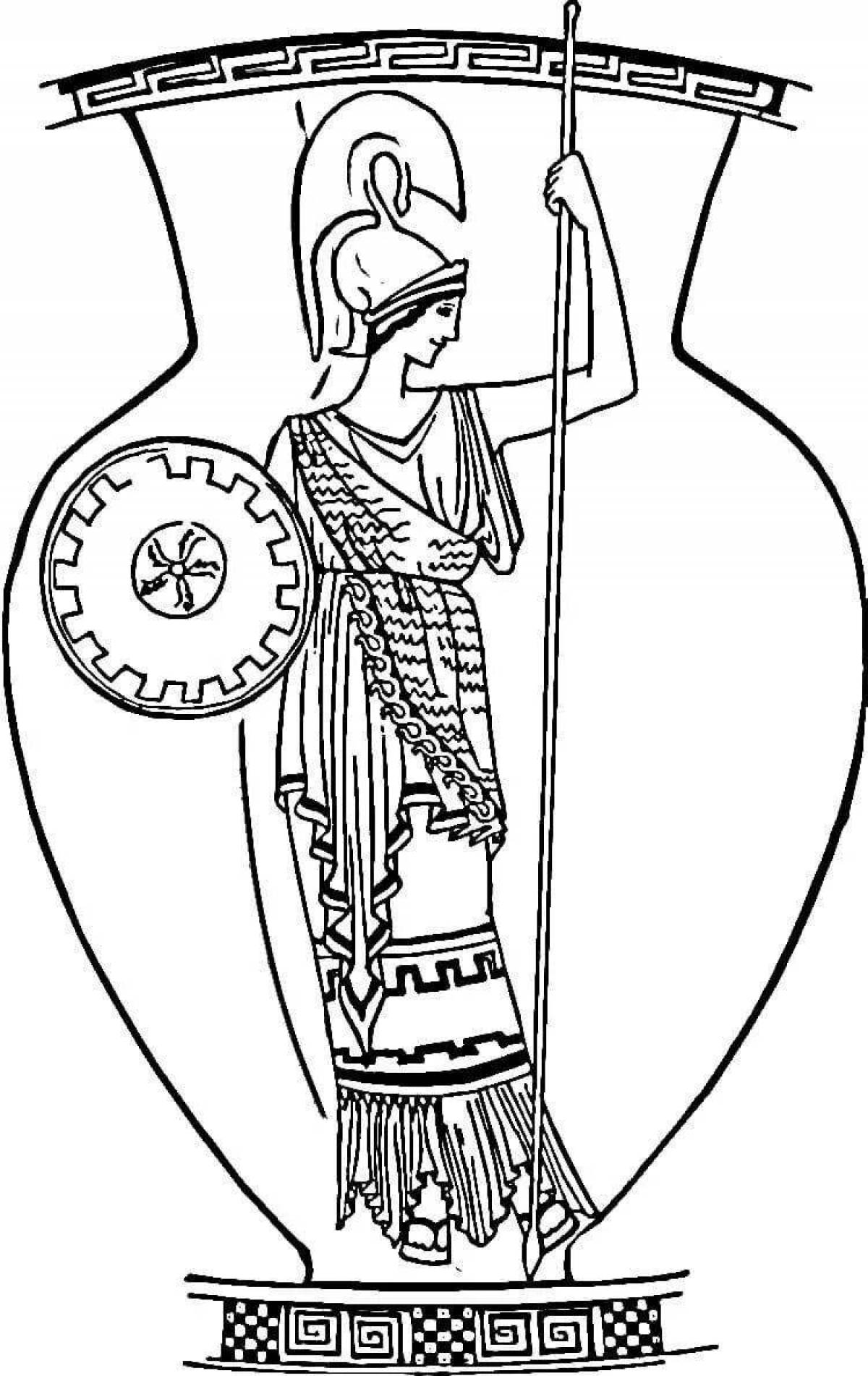 Древнегреческие вазы раскраска