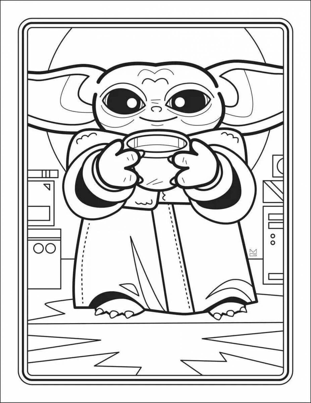 Charming yodo coloring page