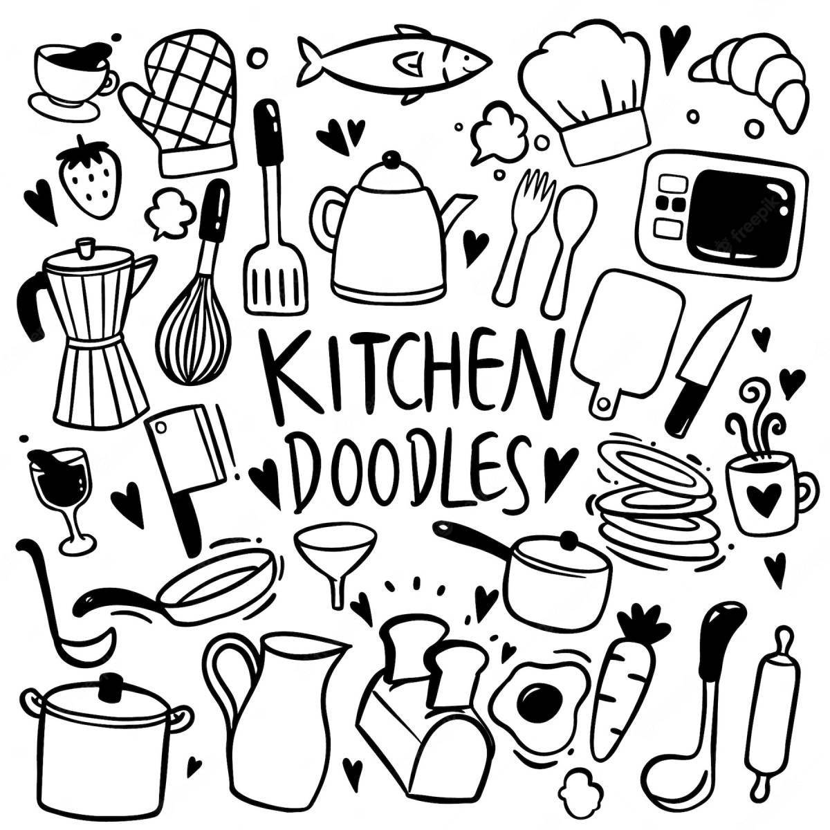 Fun cooking coloring book