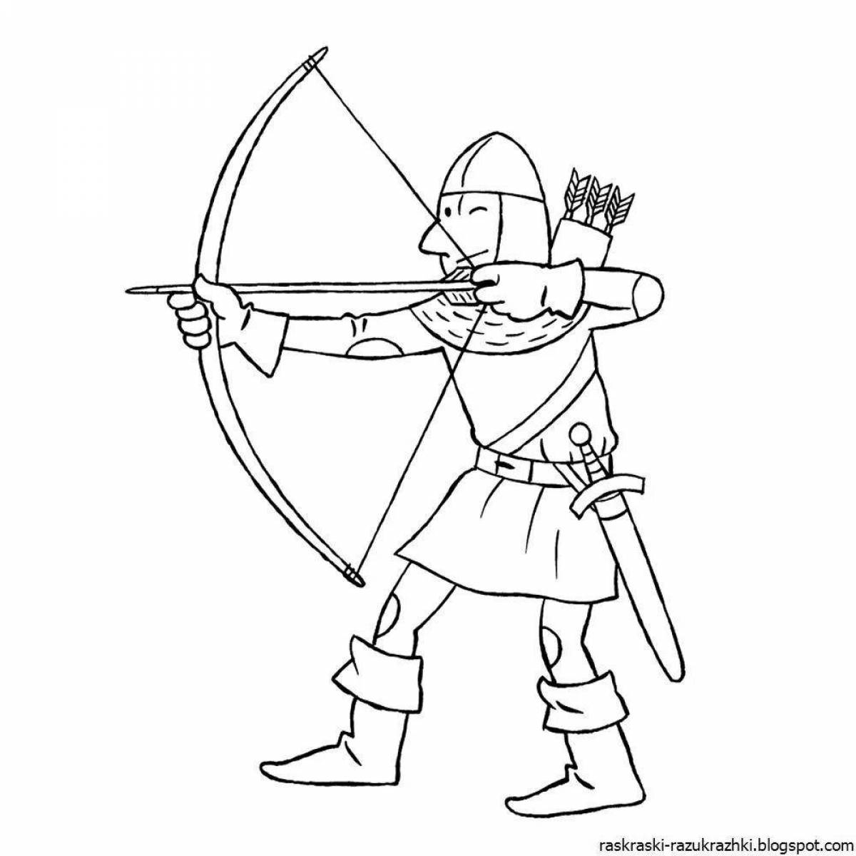 Coloring book daring archer
