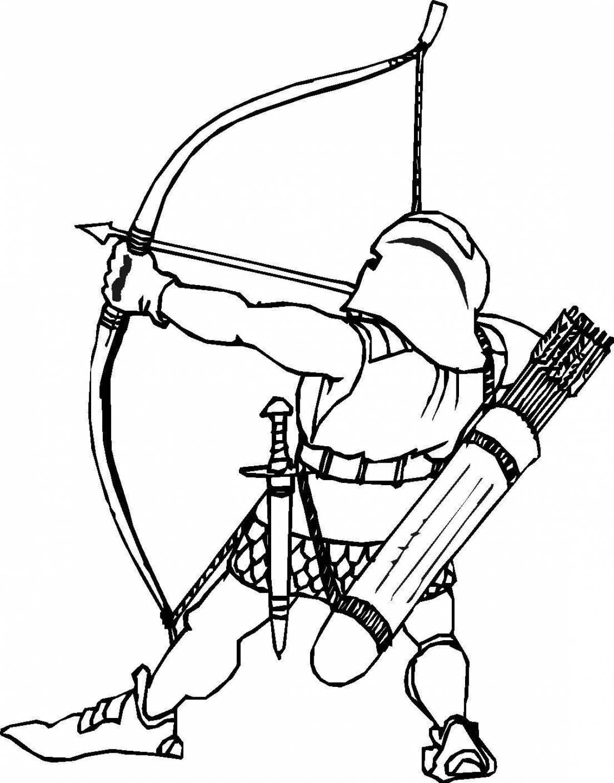 Archer coloring page