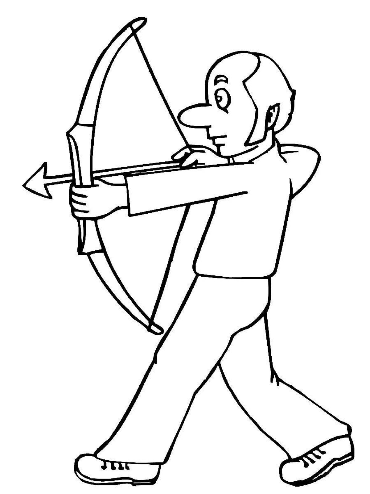 Coloring book splendid archer