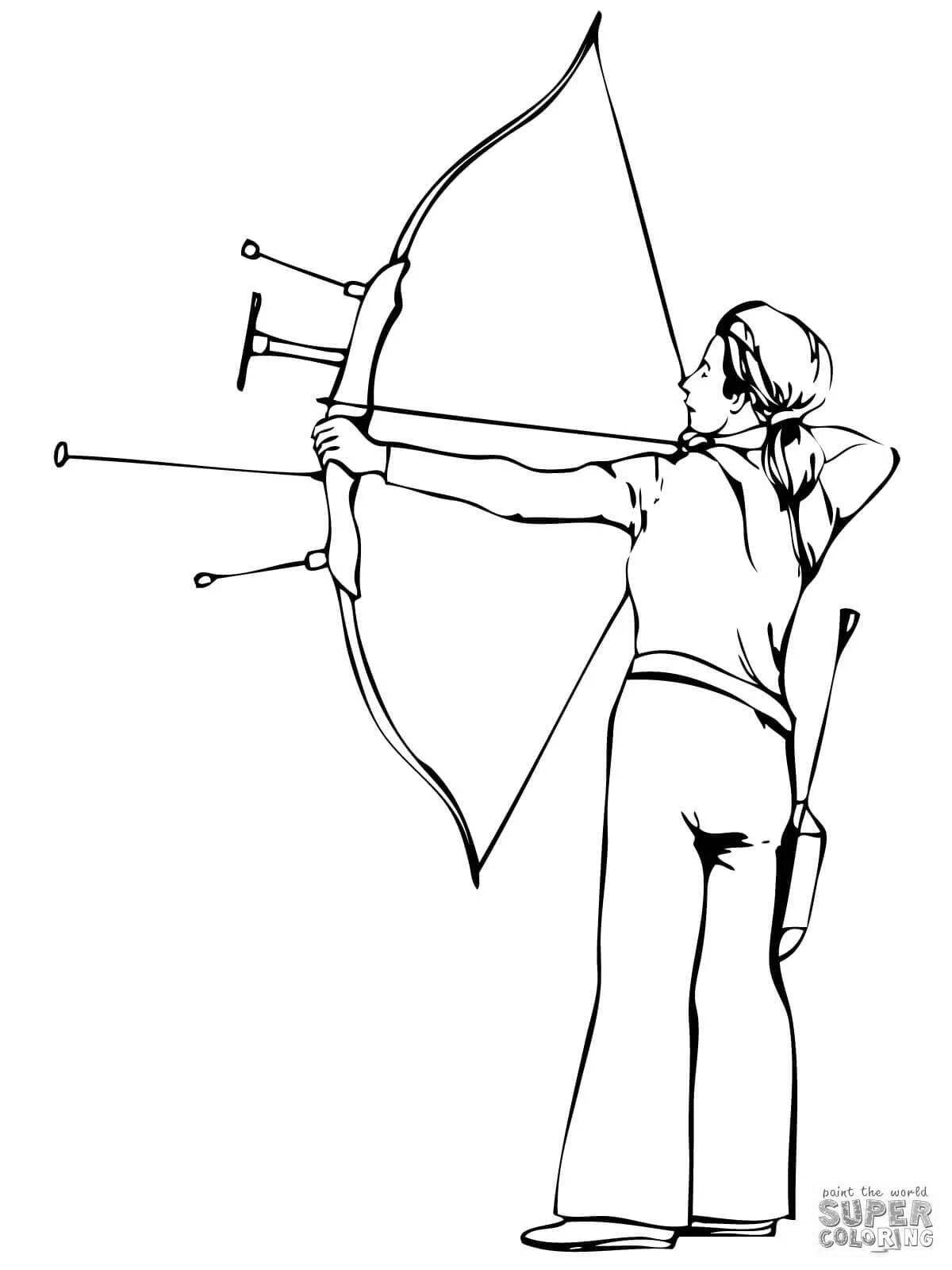 Coloring elegant archer