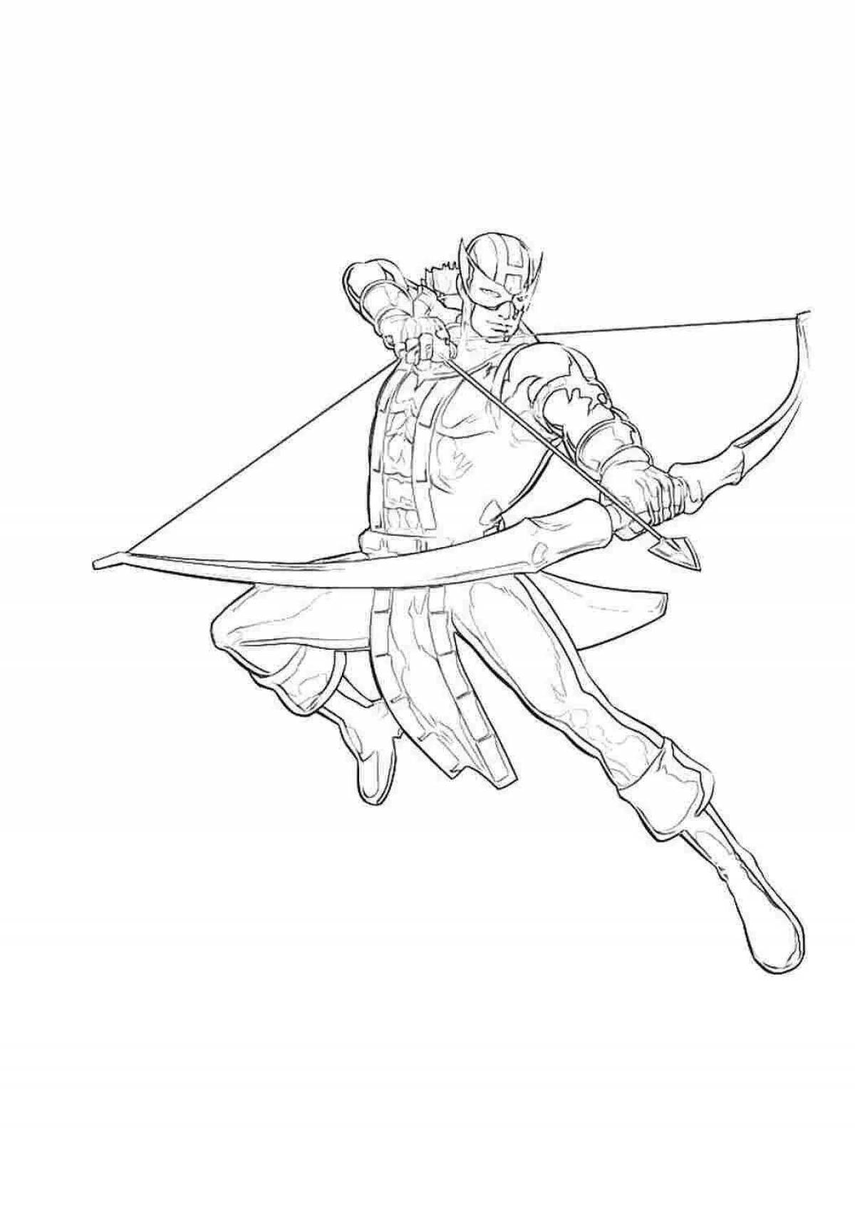 Coloring page graceful archer