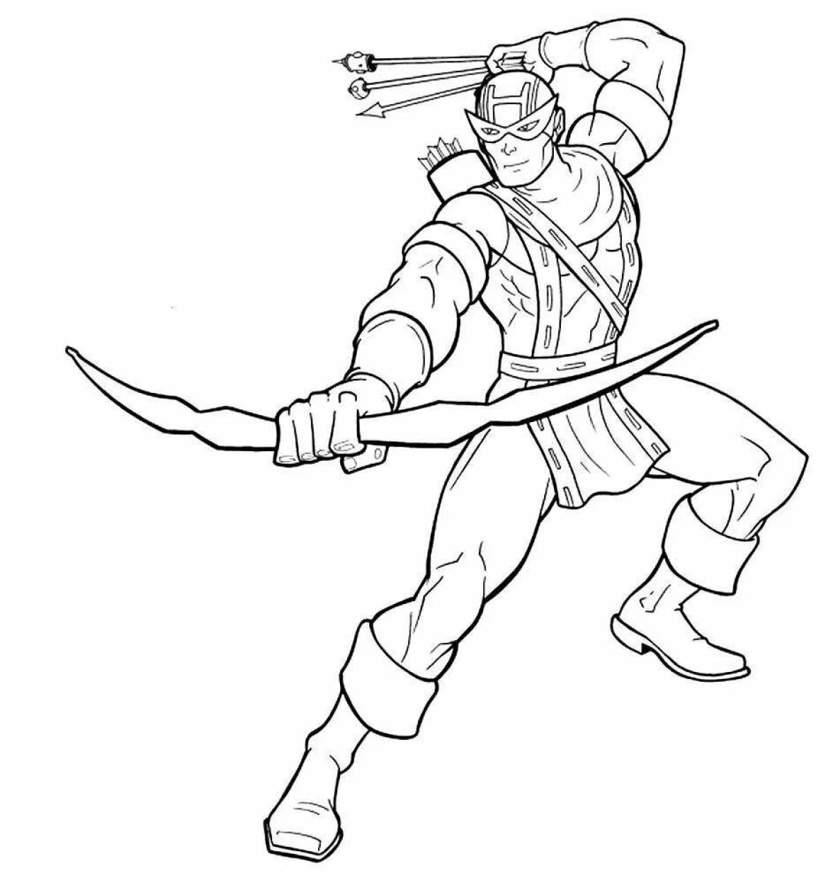 Strong Archer coloring page