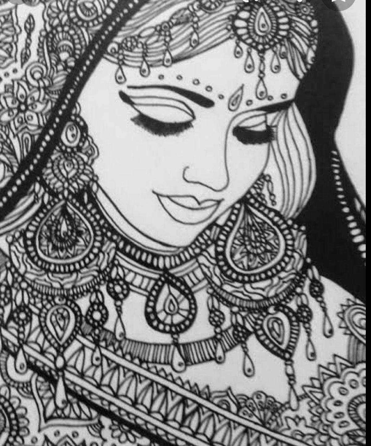 Exquisite Indian coloring book