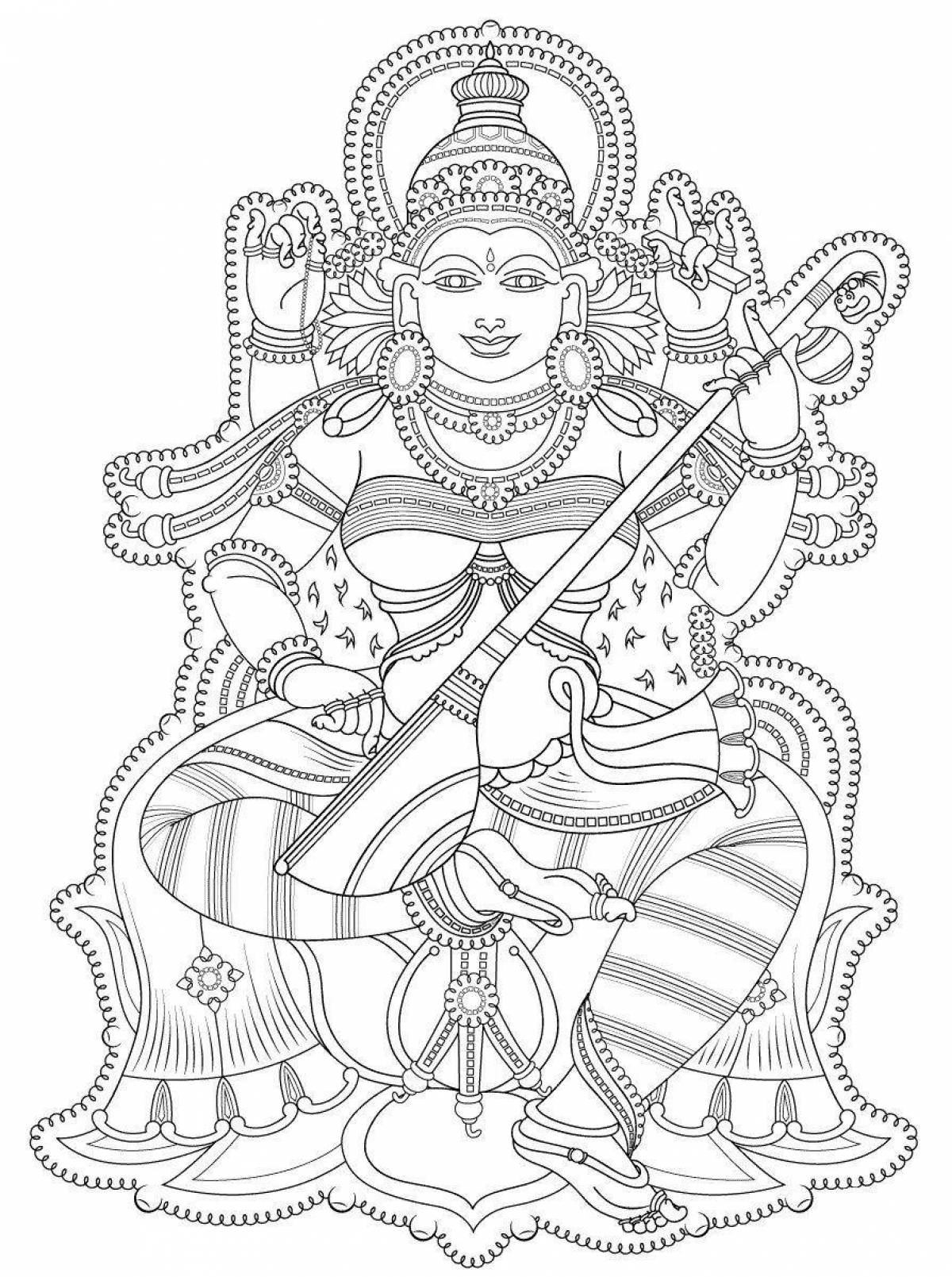 Delightful Indian coloring book