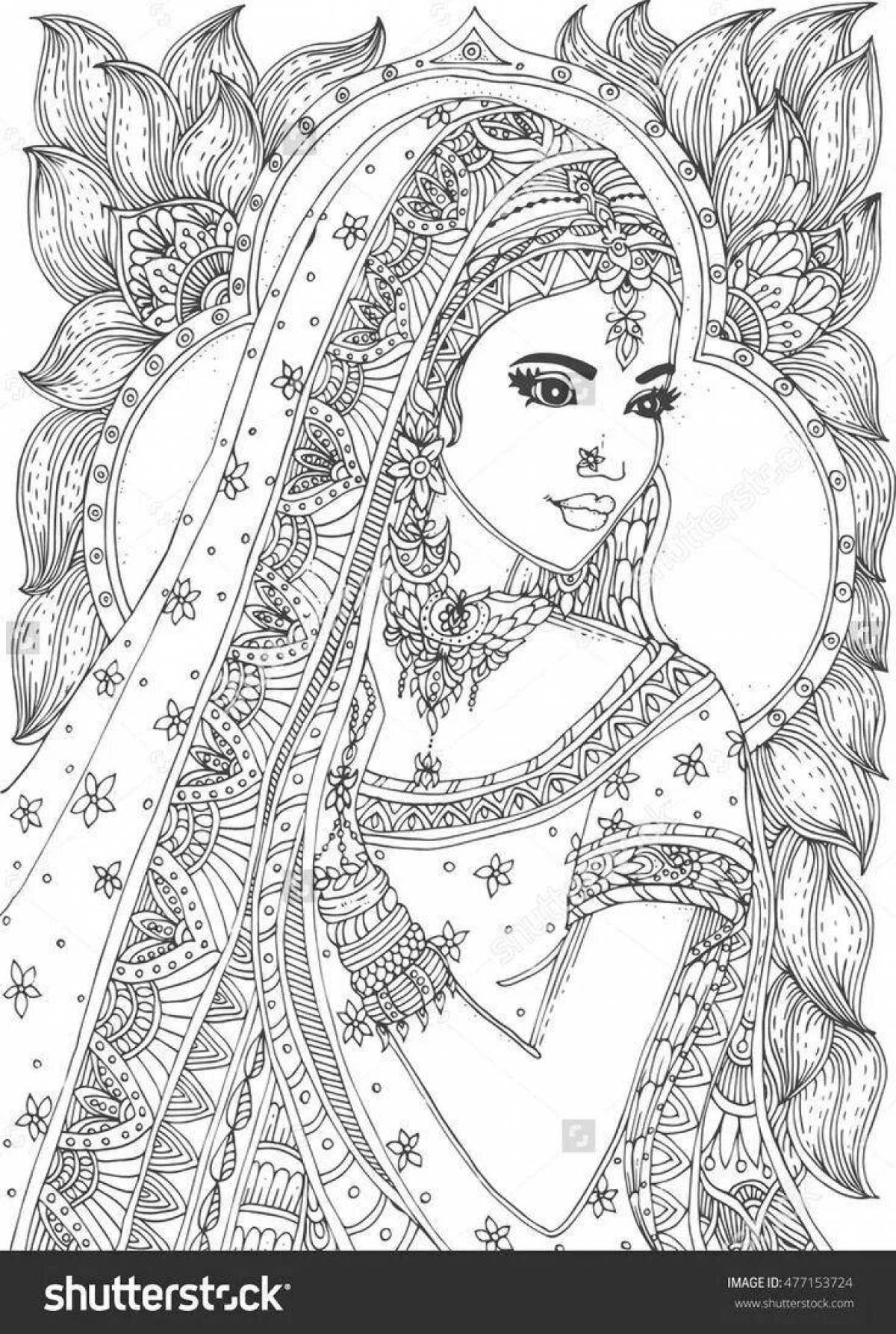 Photo Creative indian coloring book