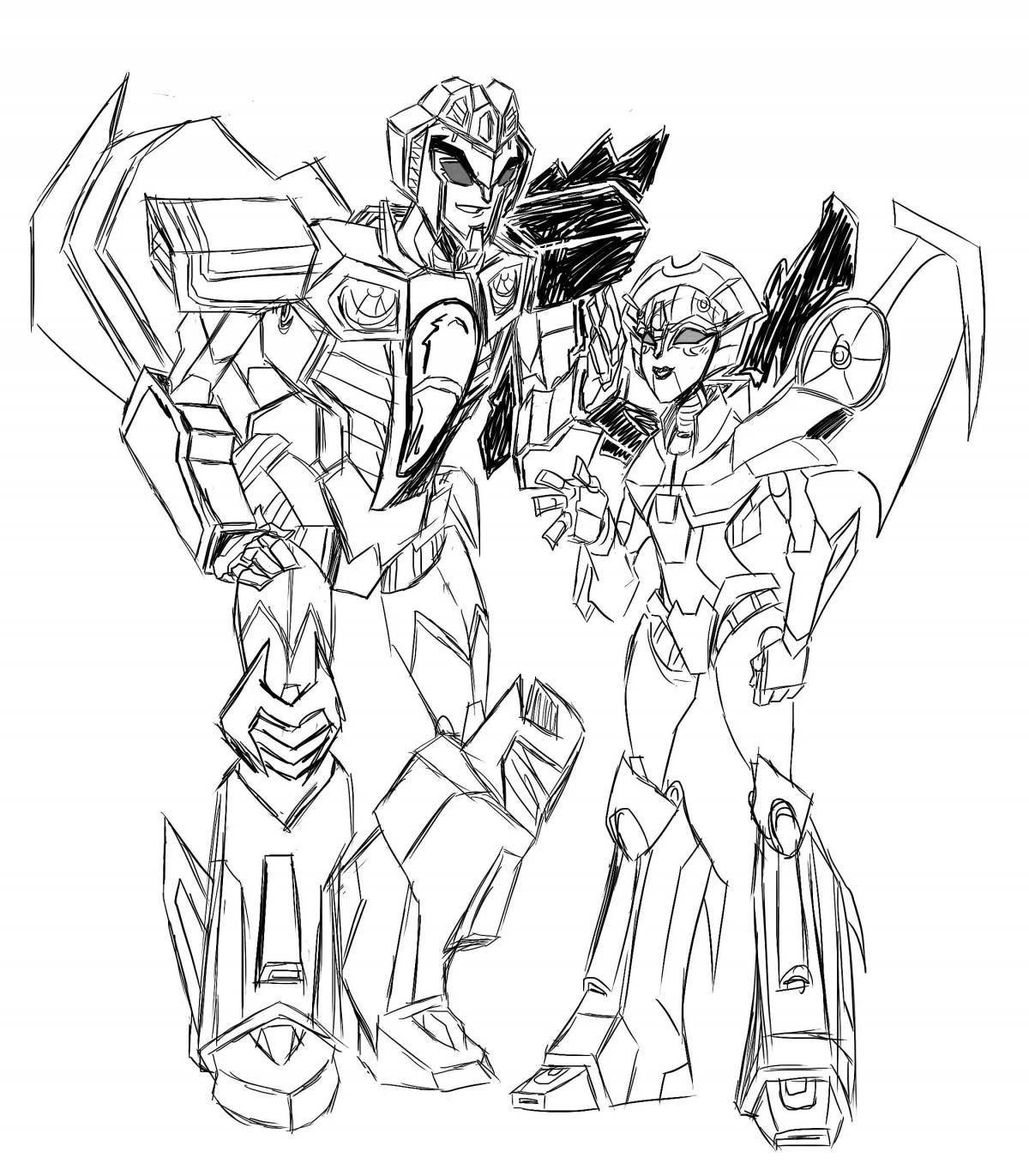 Starscream glitter coloring book