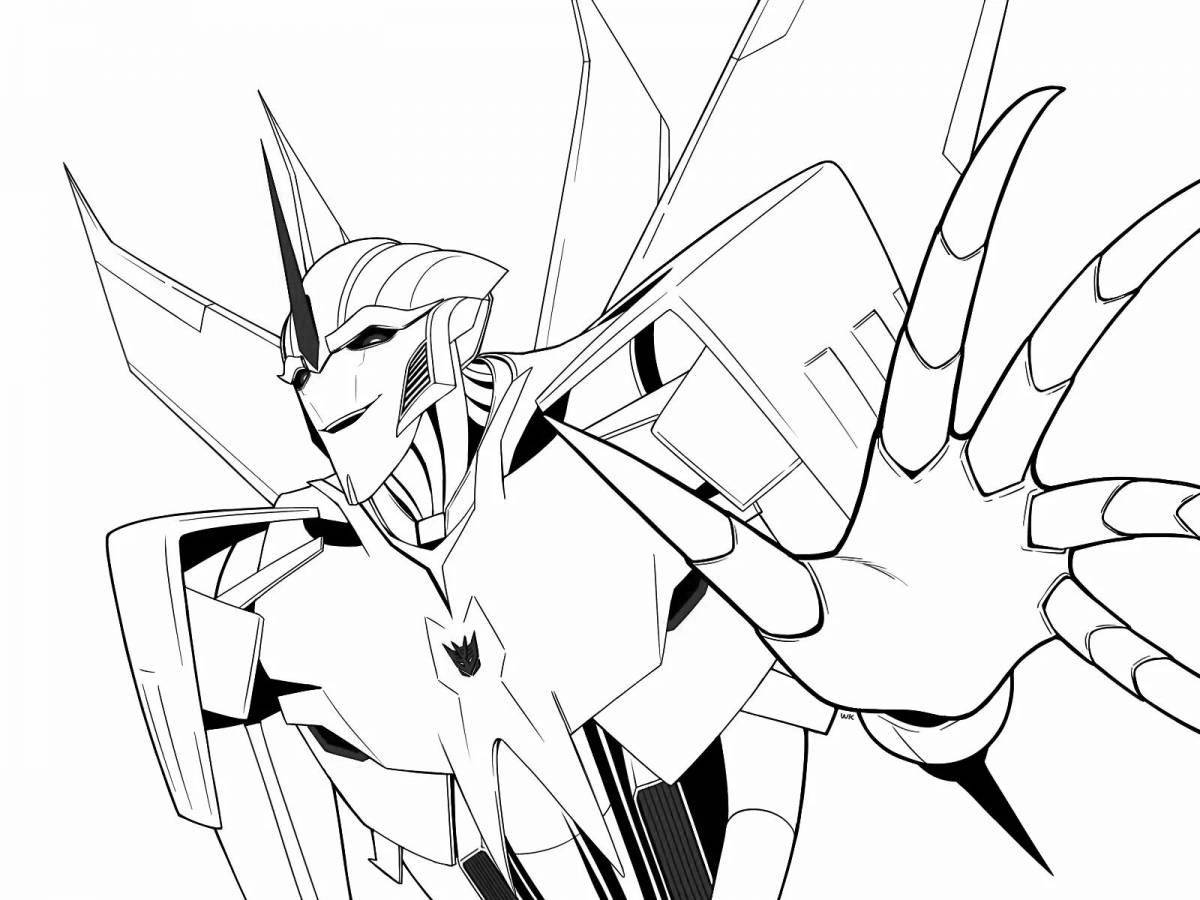 Starscream glowing coloring book