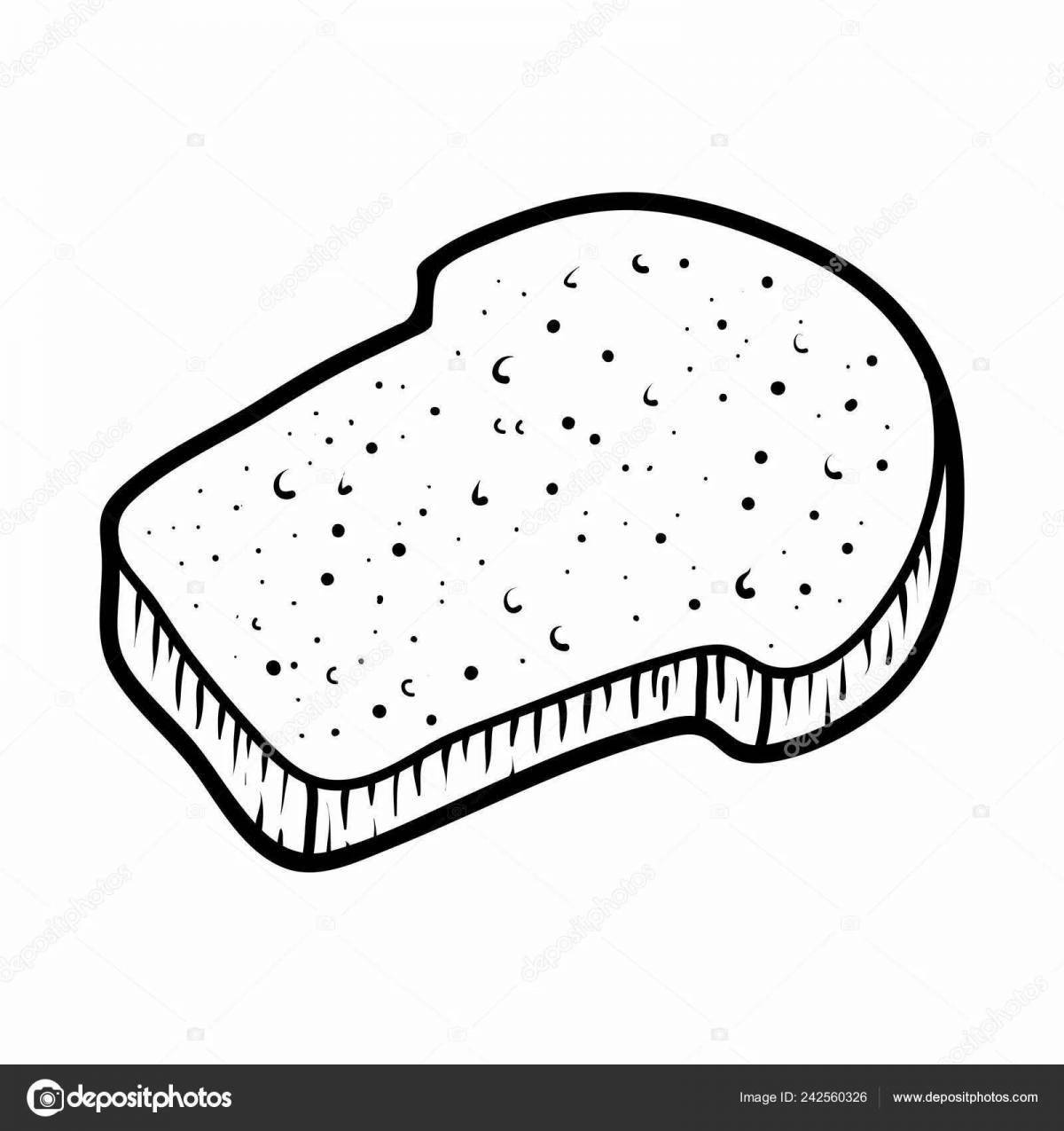 Animated bread coloring pages