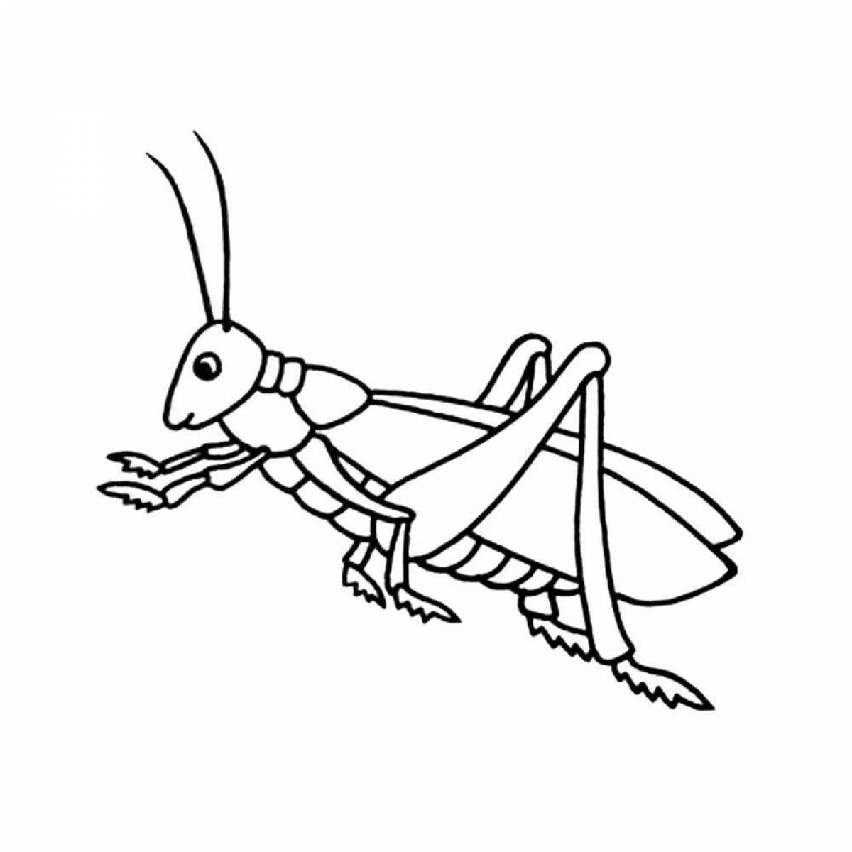 Fun coloring locust