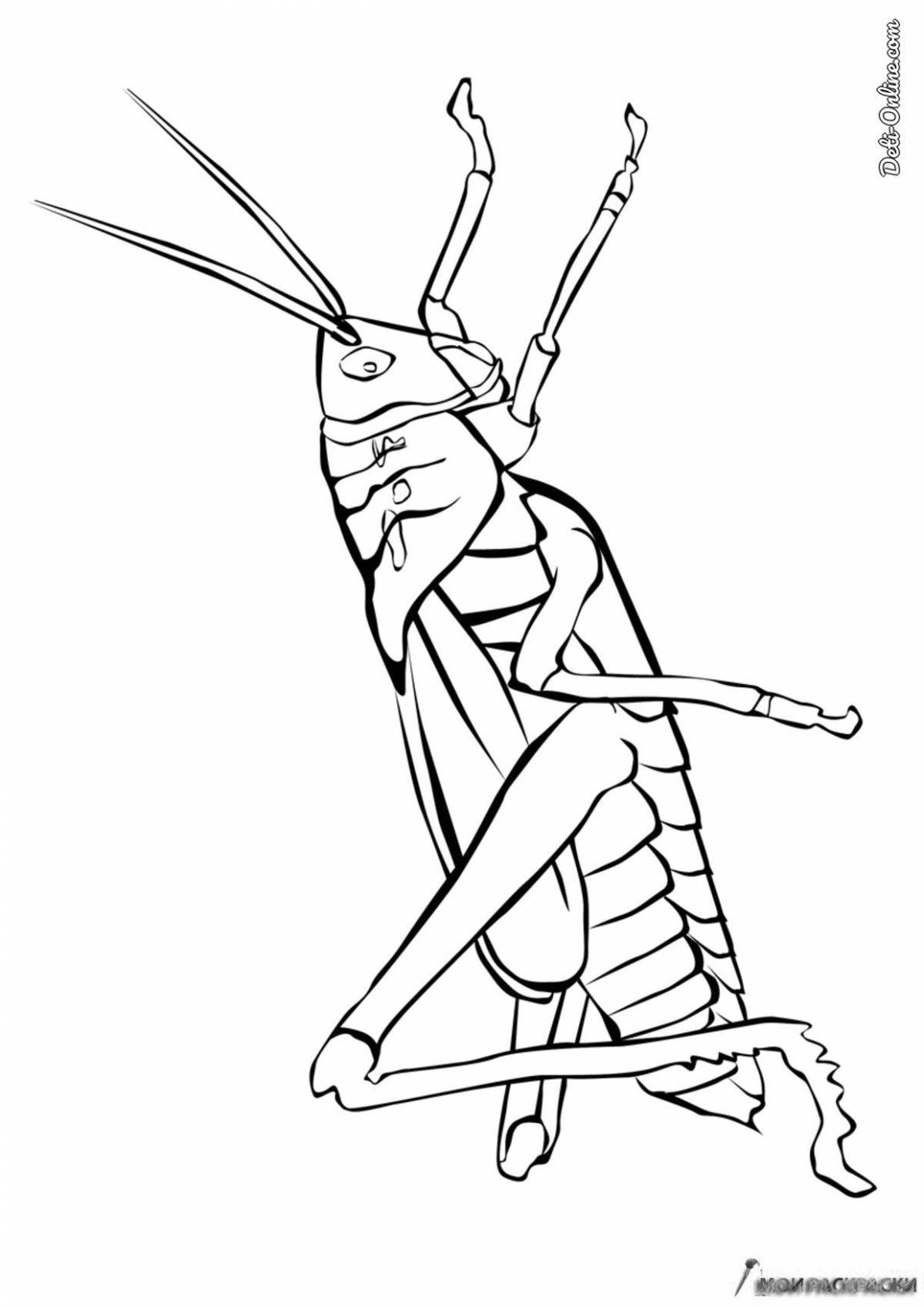 Magic locust coloring page