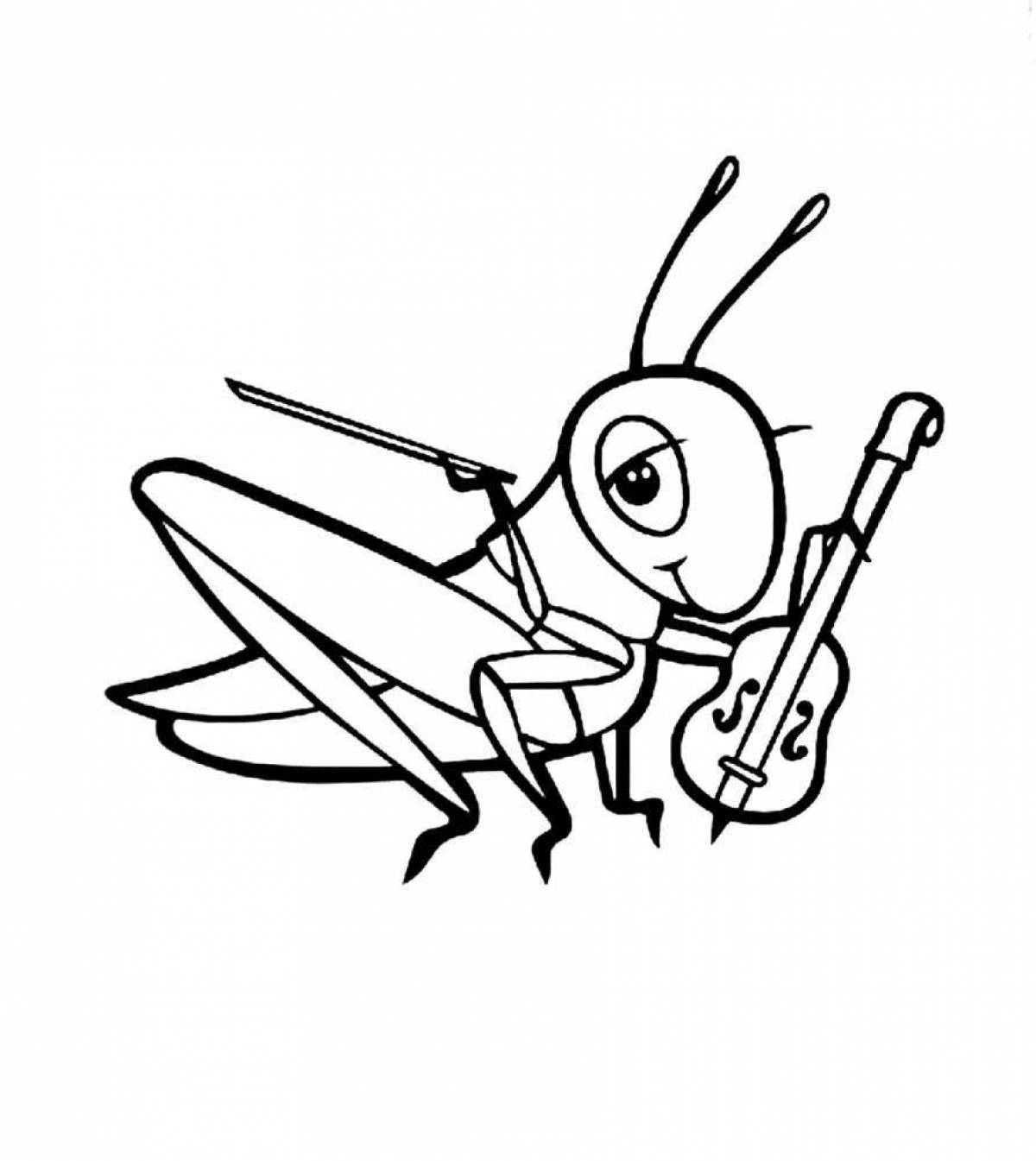 Awesome locust coloring page