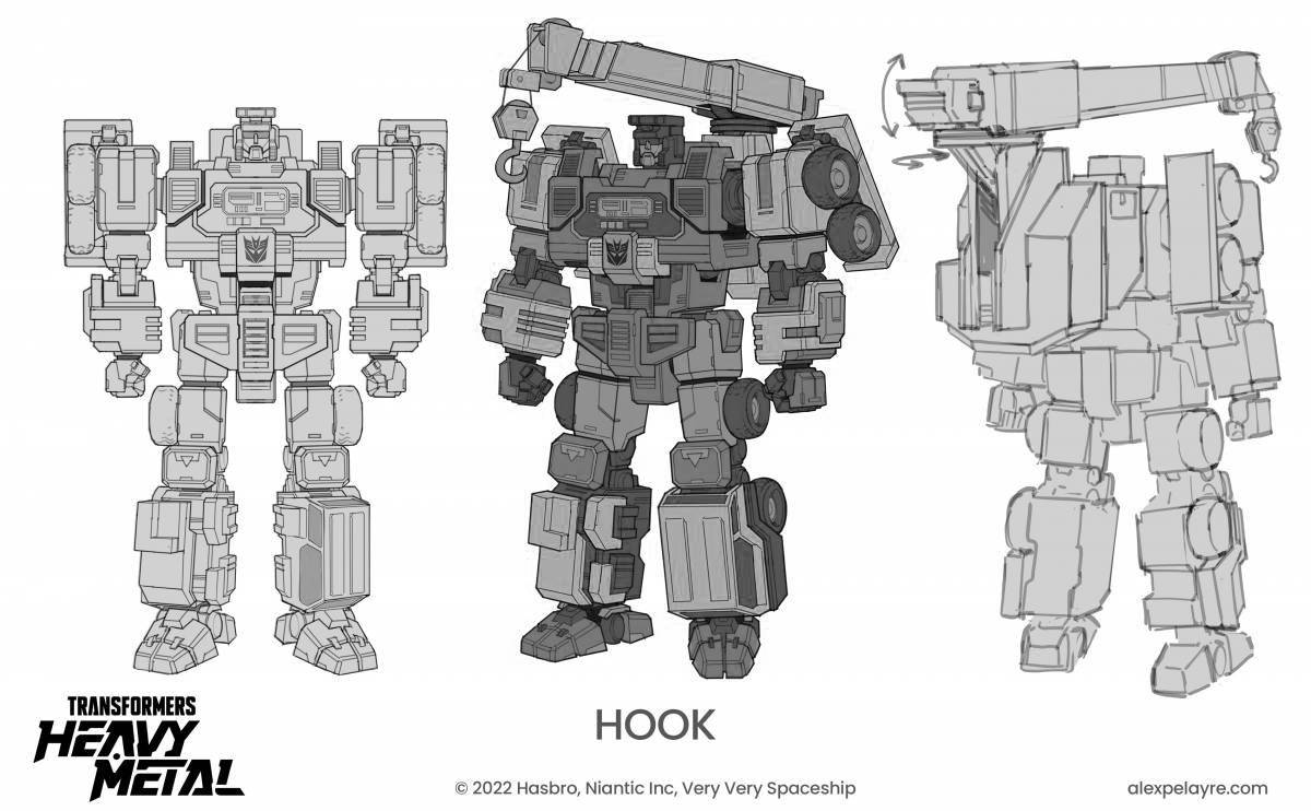 Coloring page cheerful ravager