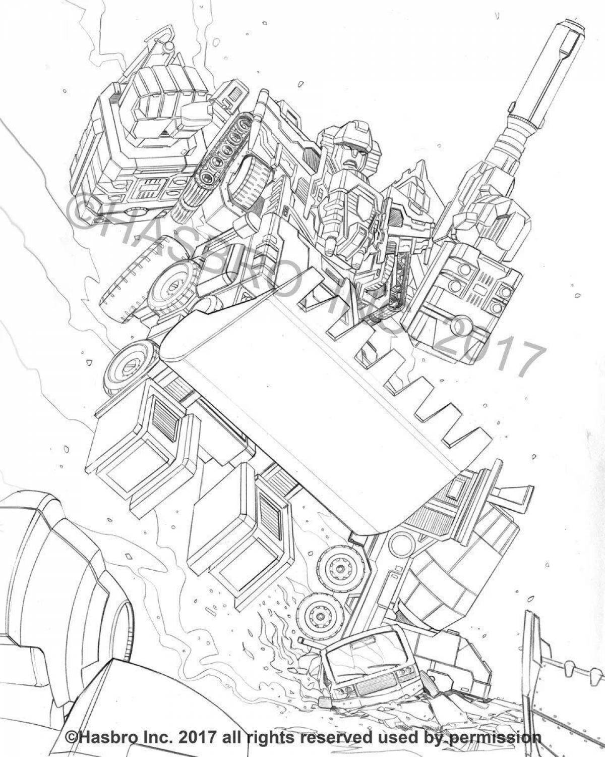 Vivacious devastator coloring page