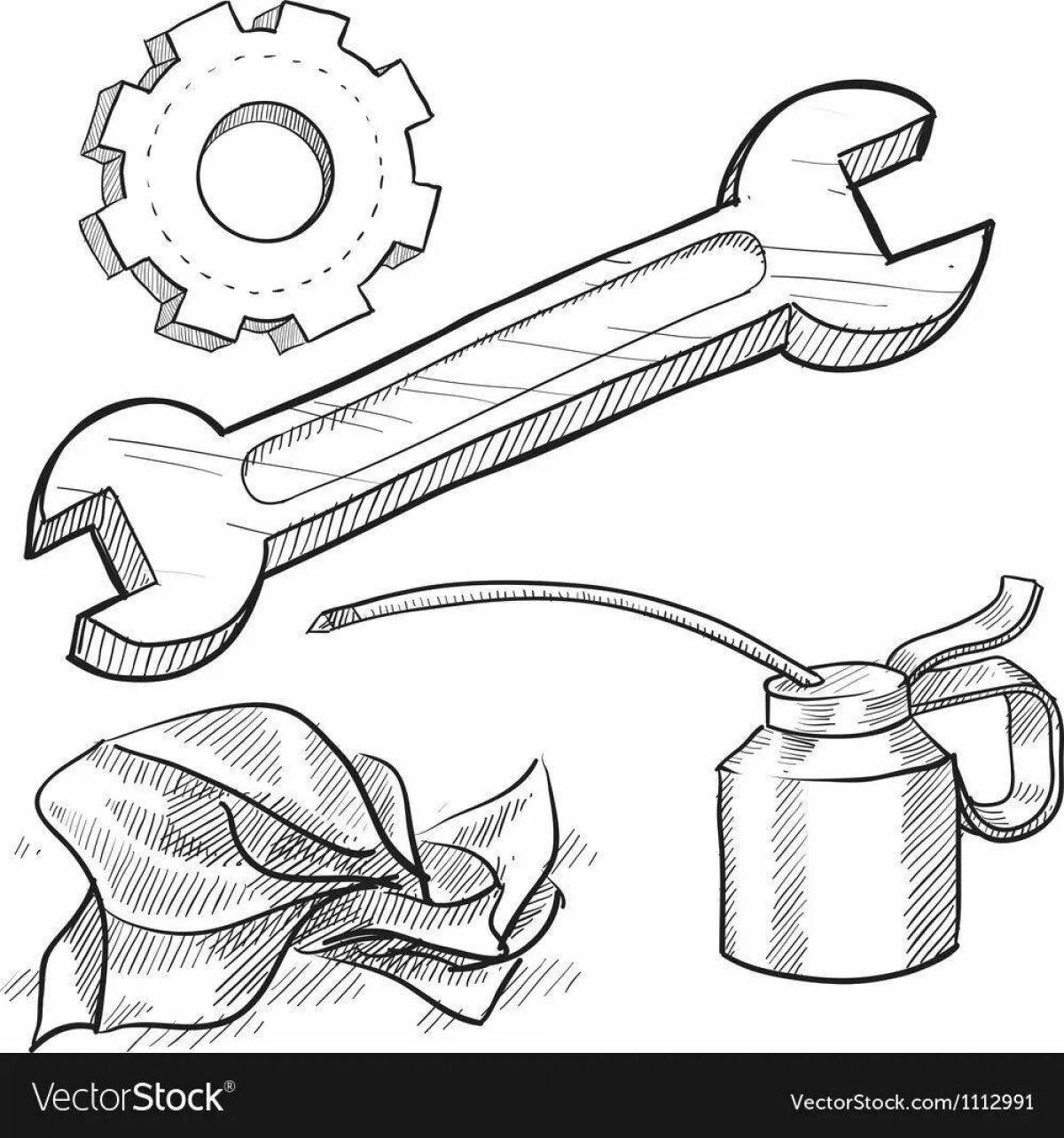 Awesome car mechanic coloring page