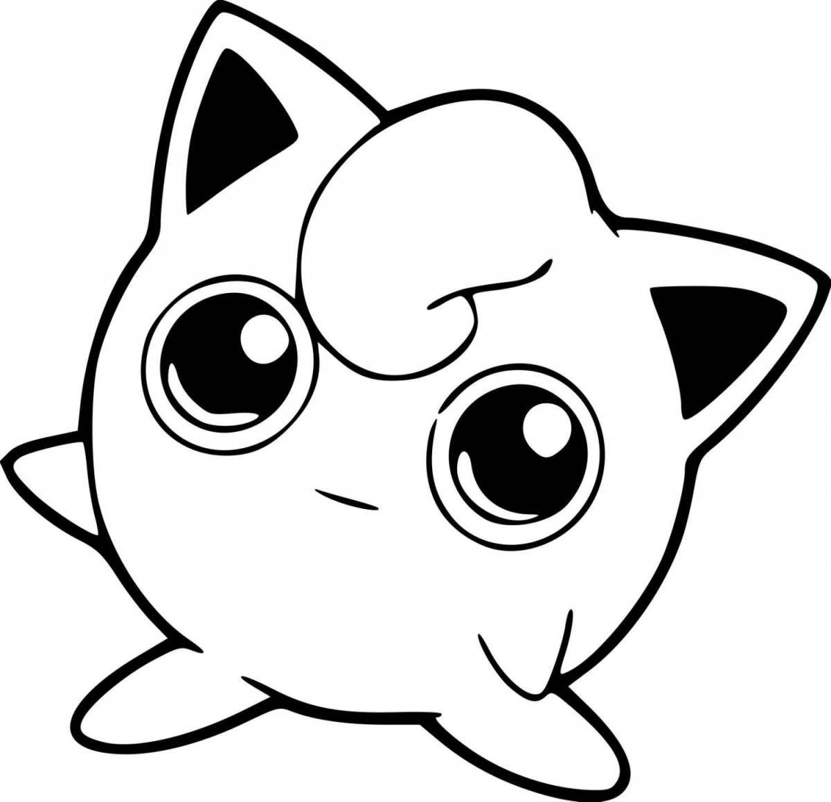 Jigglypuff colorful coloring page