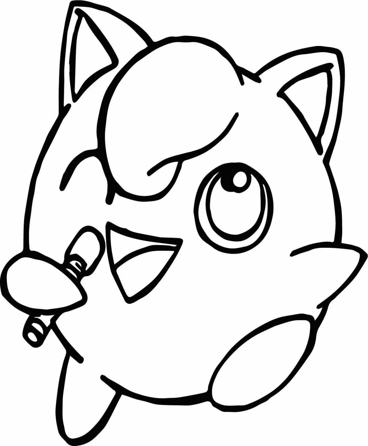 Jigglypuff bright coloring page