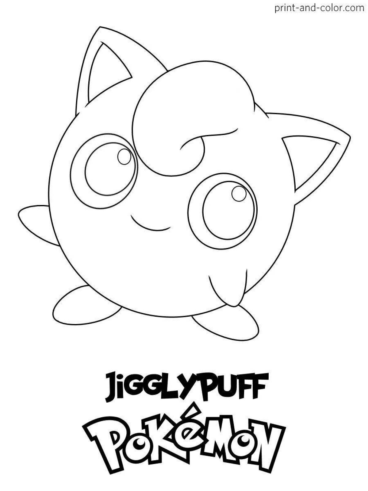 Coloring page happy jigglypuff