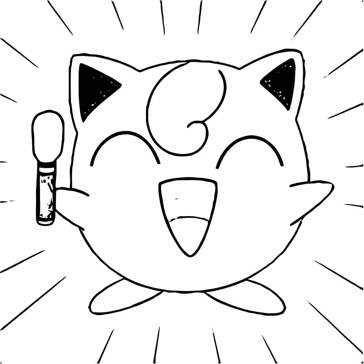 Glowing jigglypuff coloring page