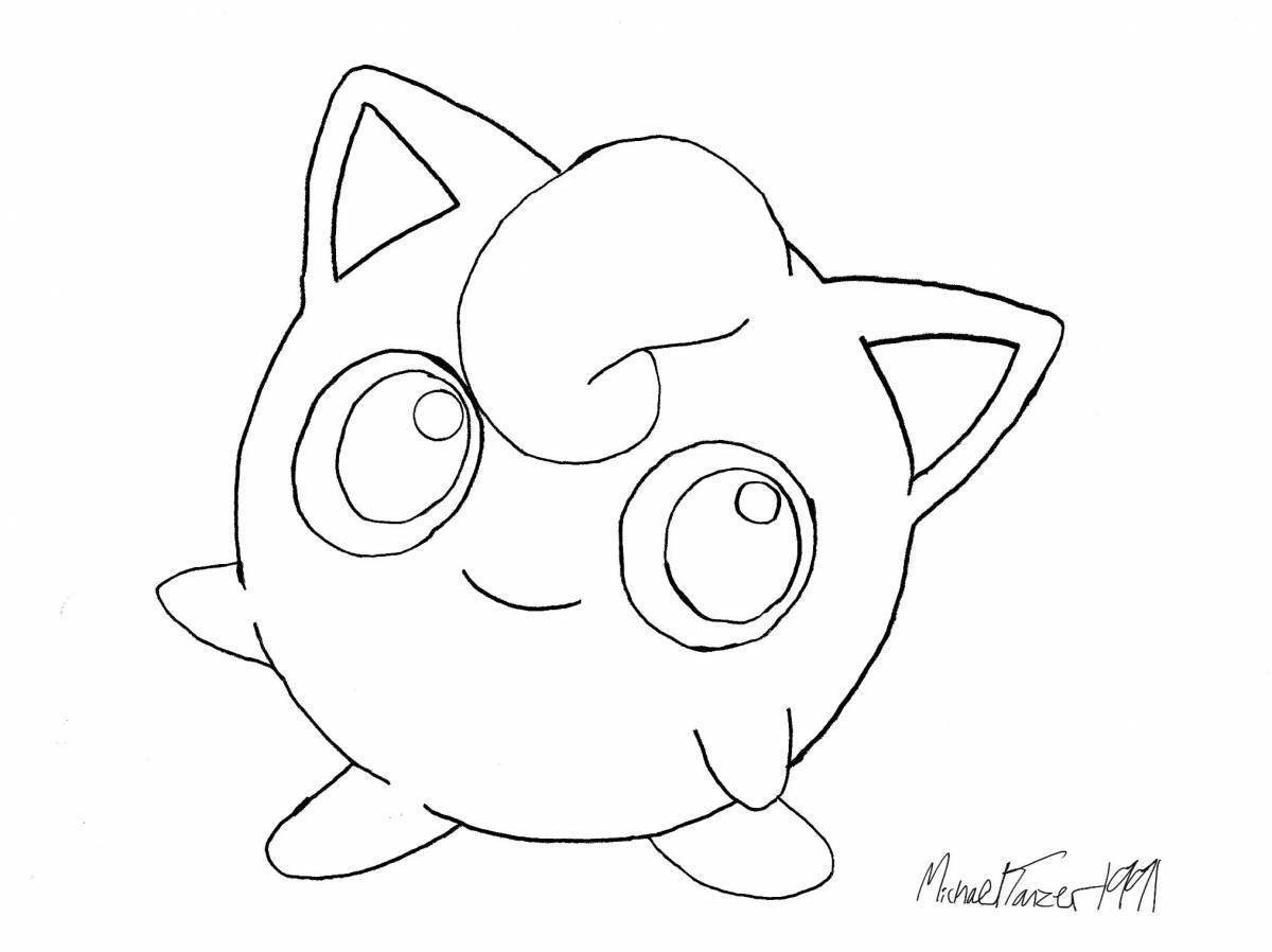 Glittering Jigglypuff coloring page