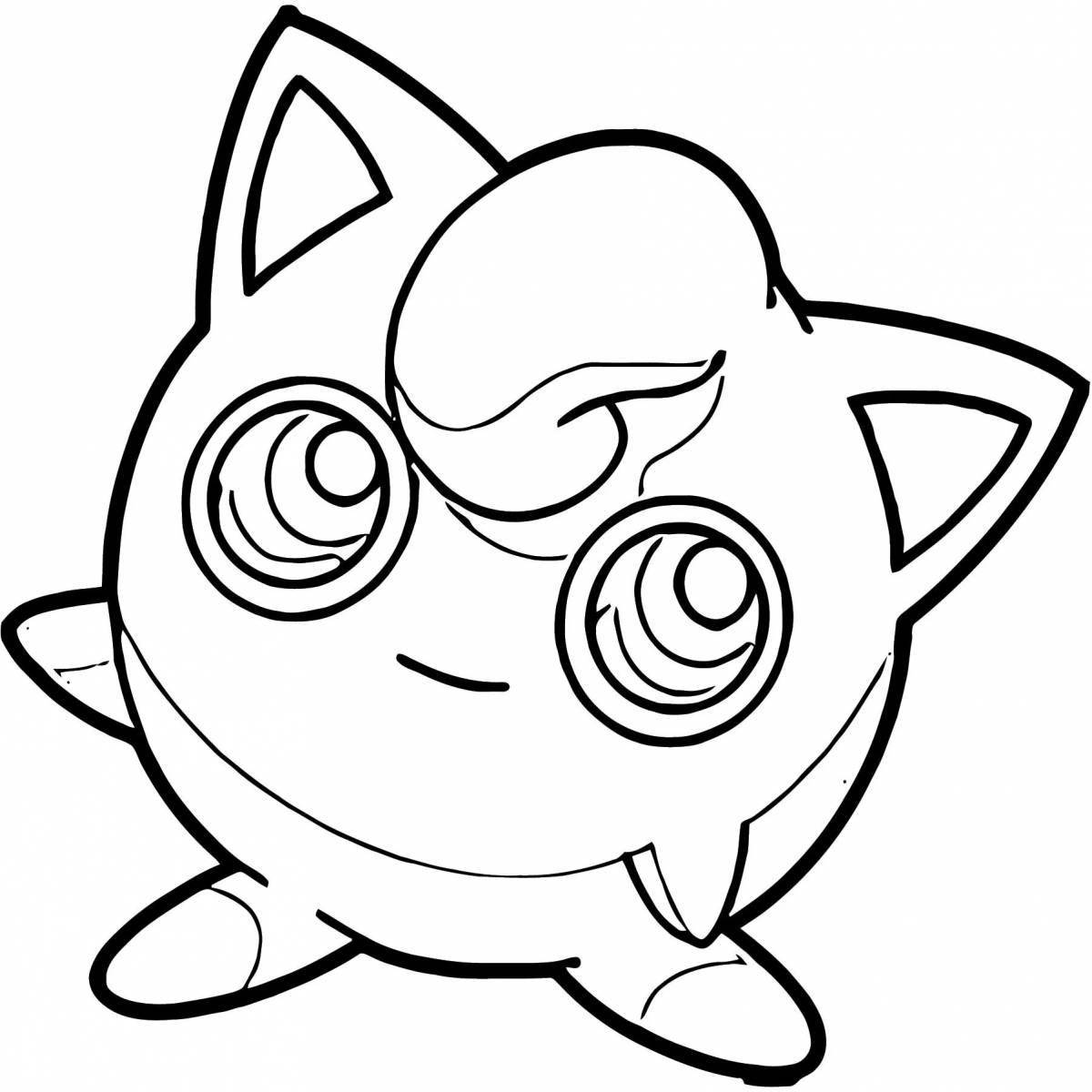 Dazzling Jigglypuff coloring page