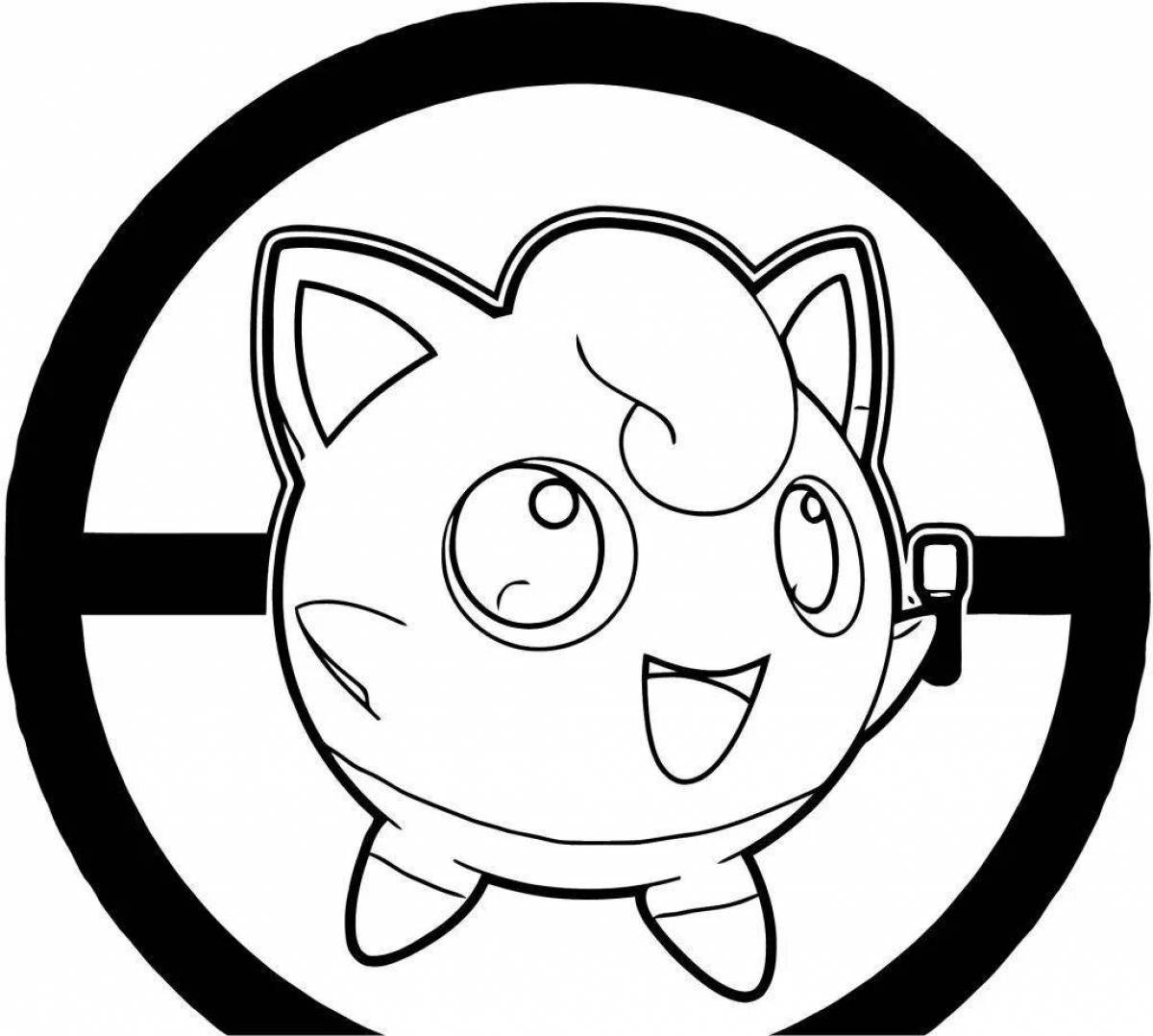 Majestic jigglypuff coloring page