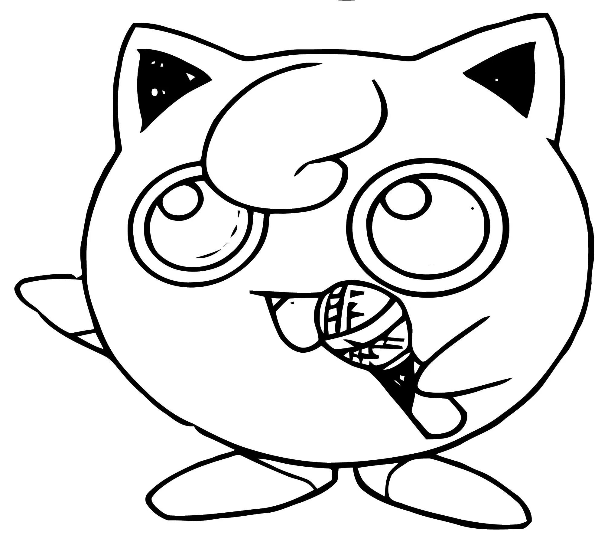 Coloring page dainty jigglypuff