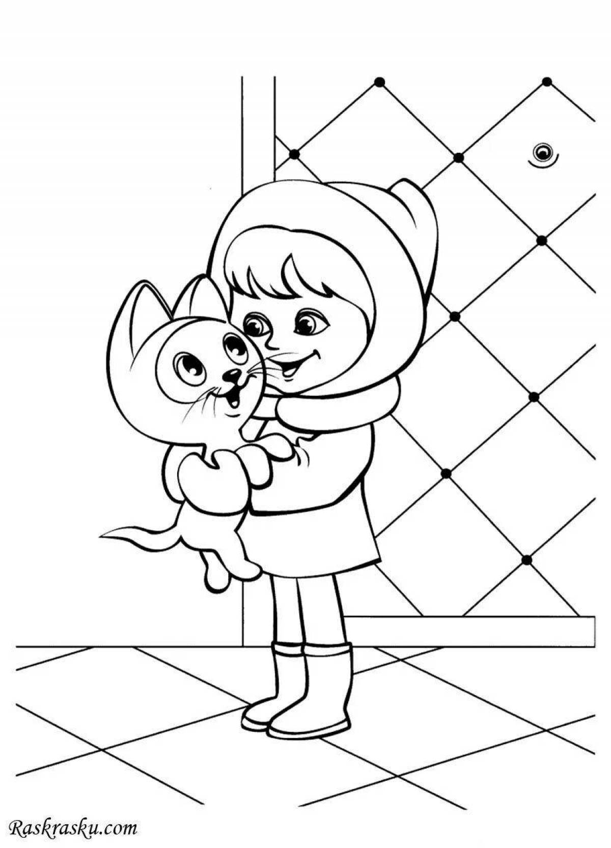 Fat woof coloring page