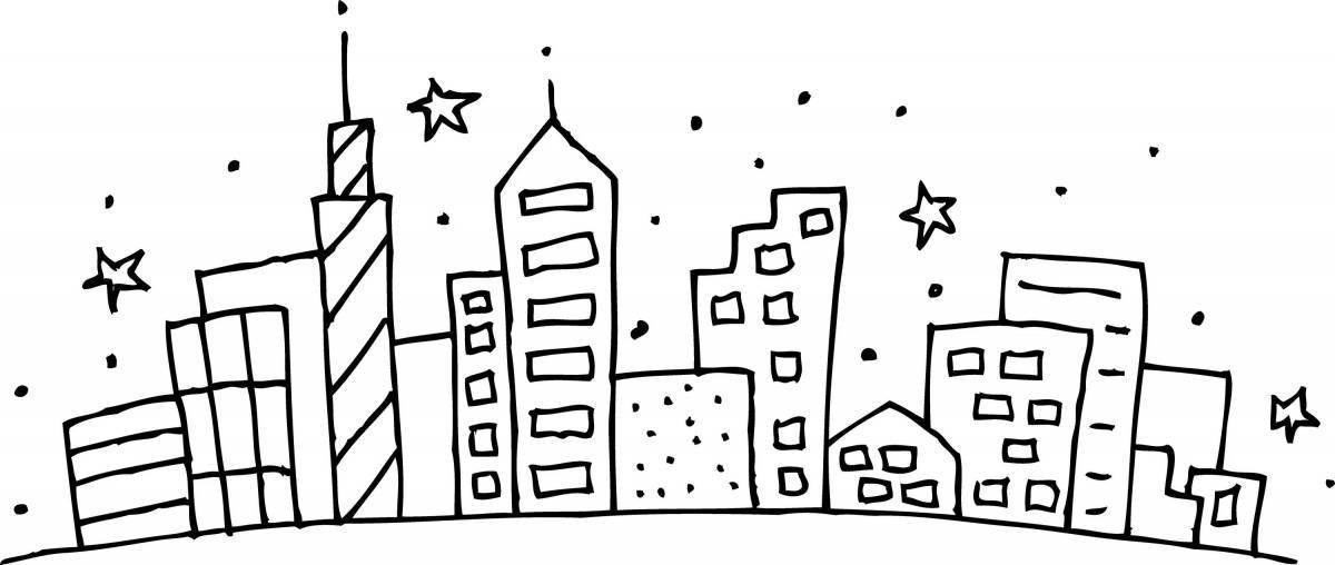 Joyful city coloring book