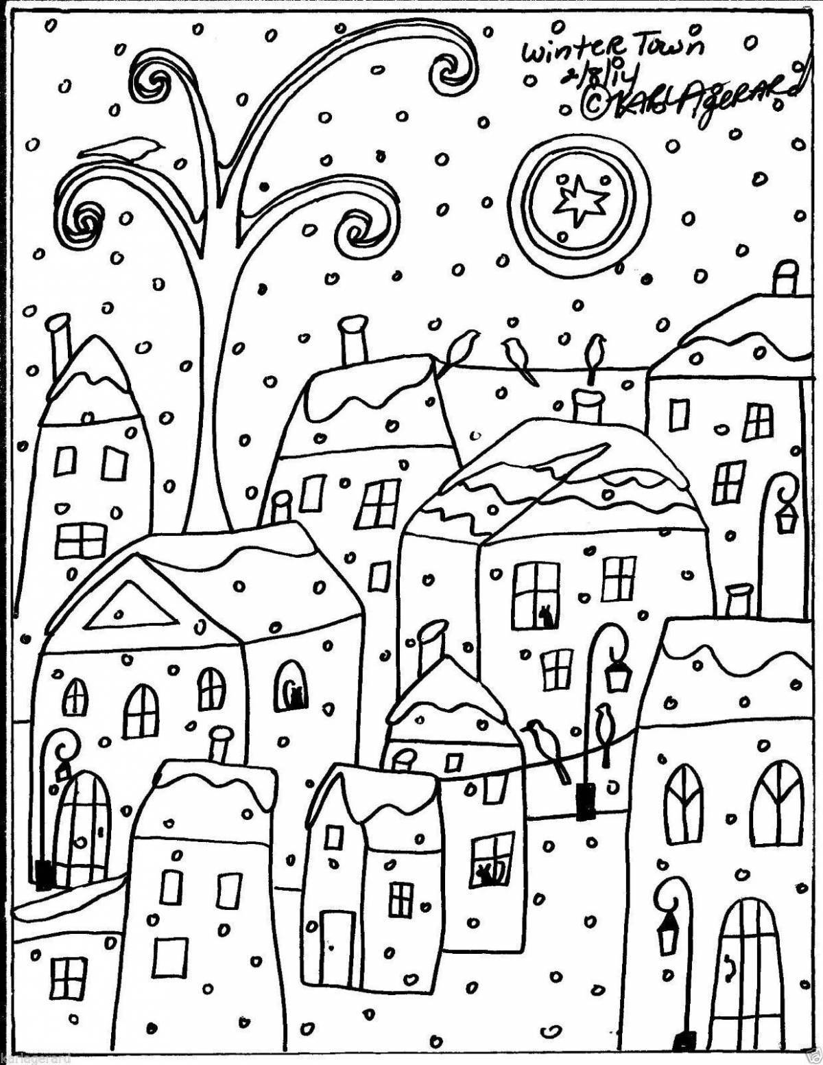 Fun city coloring book